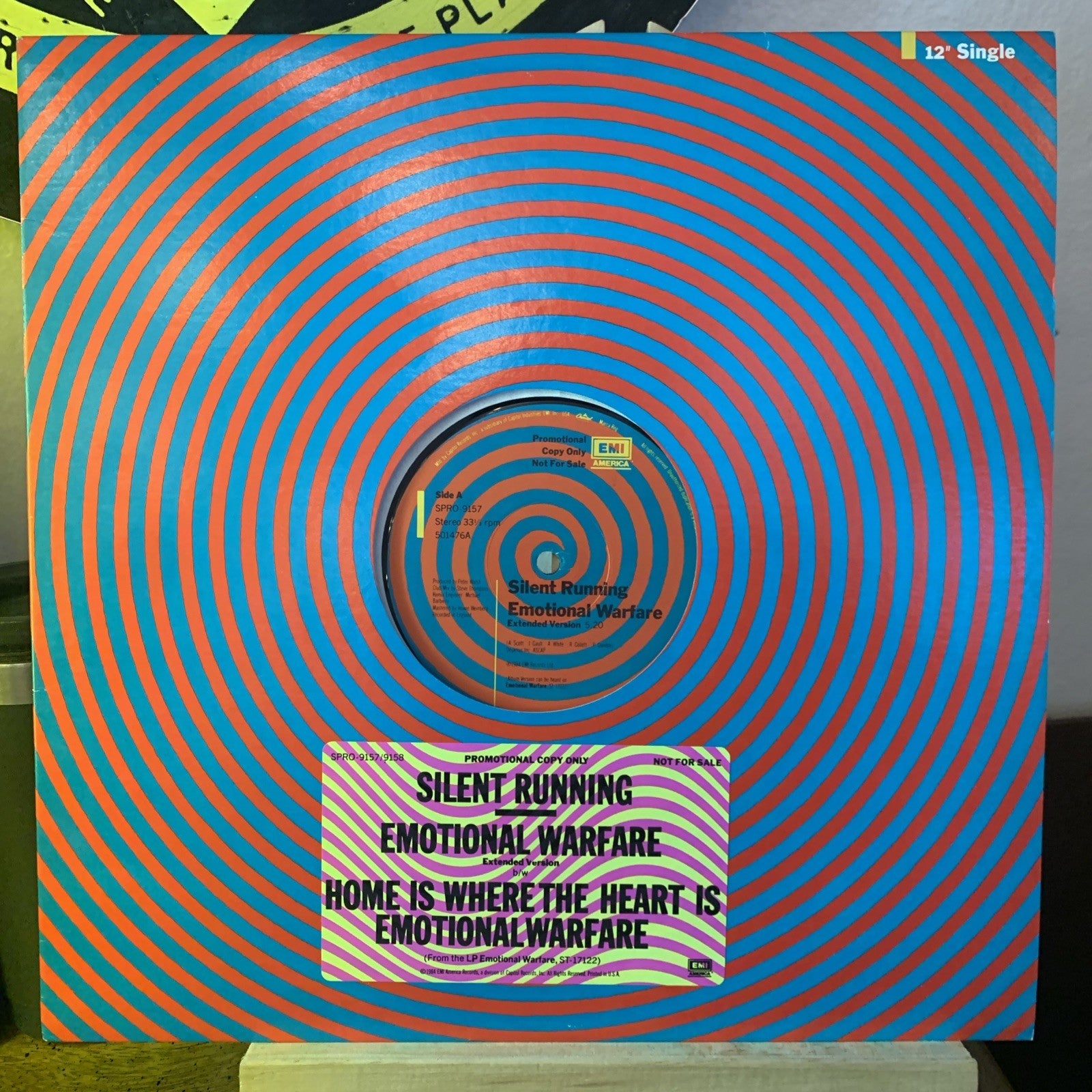 Silent Running ‎– Emotional Warfare - 12 Promo - Hype Sticker - NM/NM