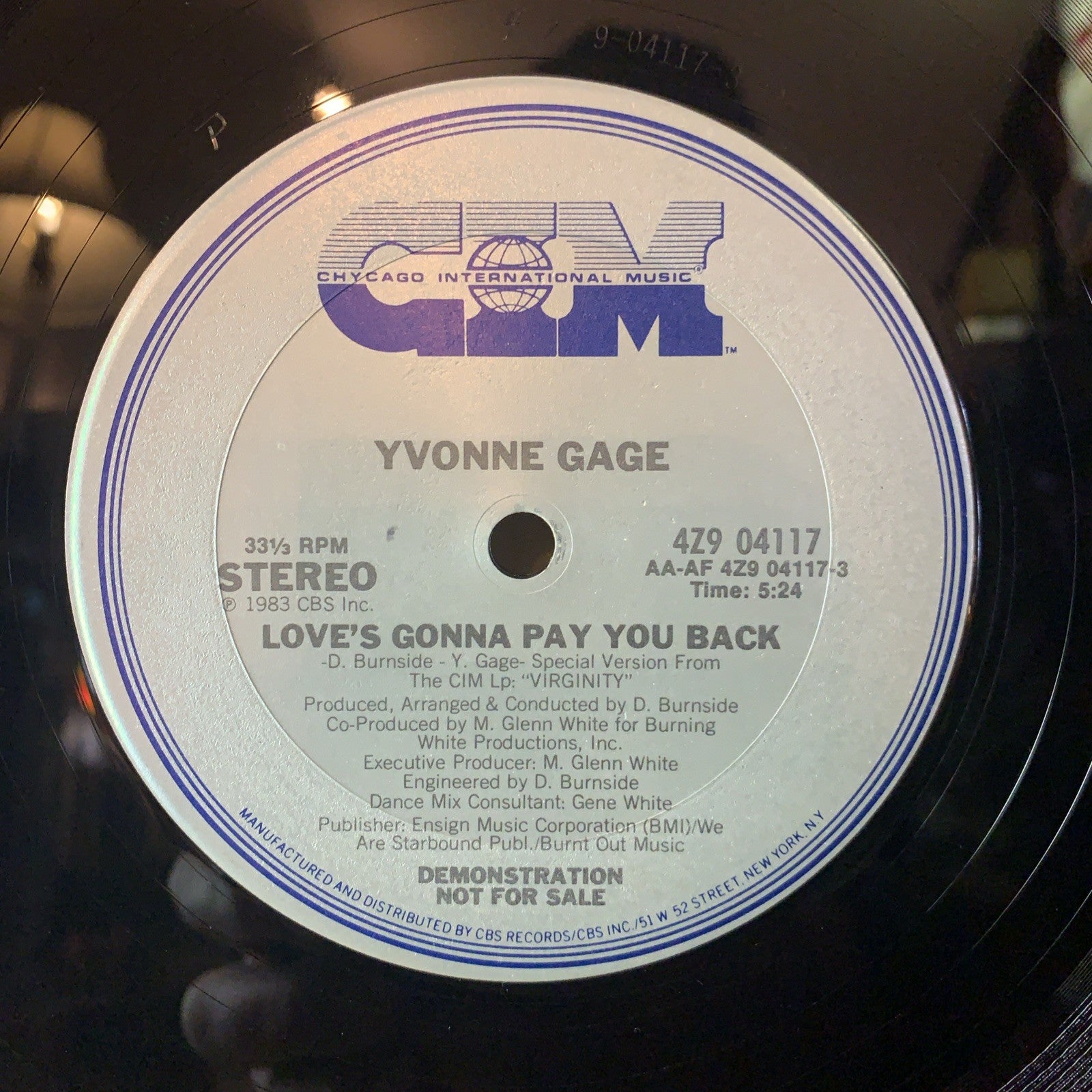 Yvonne Gage – Love's Gonna Pay You Back - Chycago International Music - NM (M-)