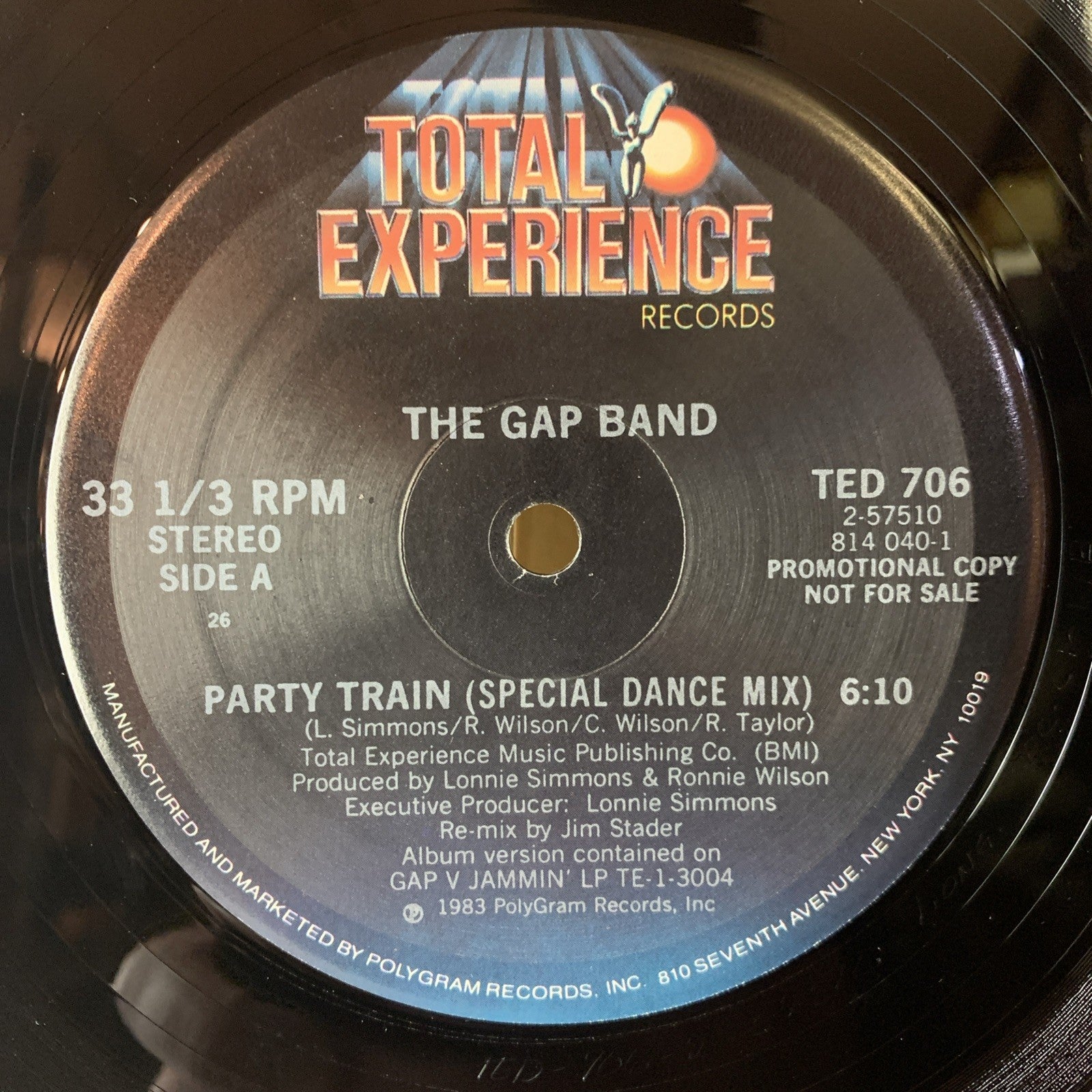 The Gap Band ‎– Party Train -  Total Experience Records ‎- 12” Promo - NM (M-)