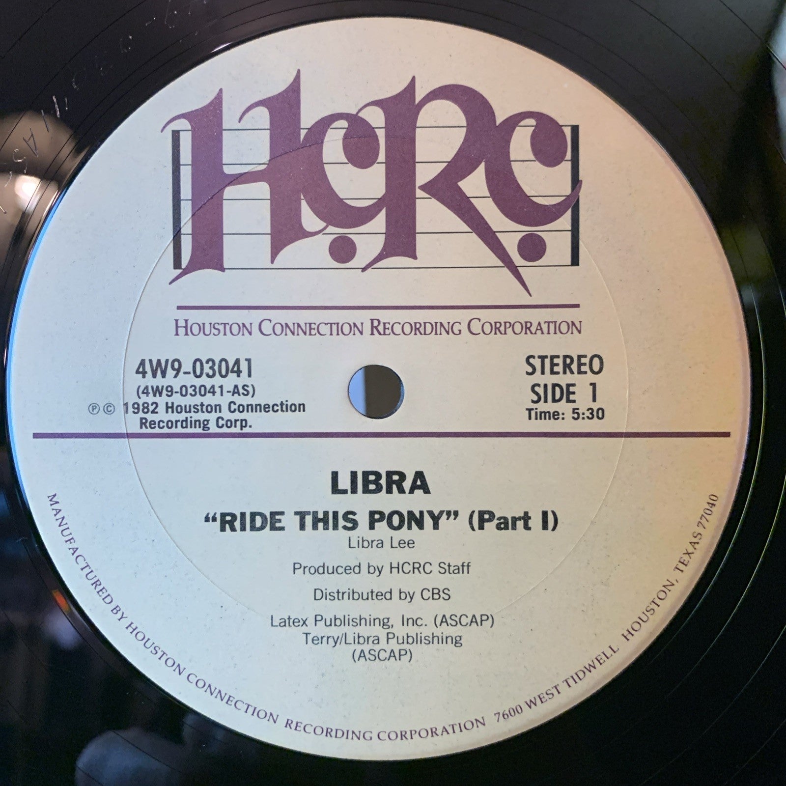 Libra – Ride This Pony - 12” Gold Stamp Promo - NEAR MINT (M-)