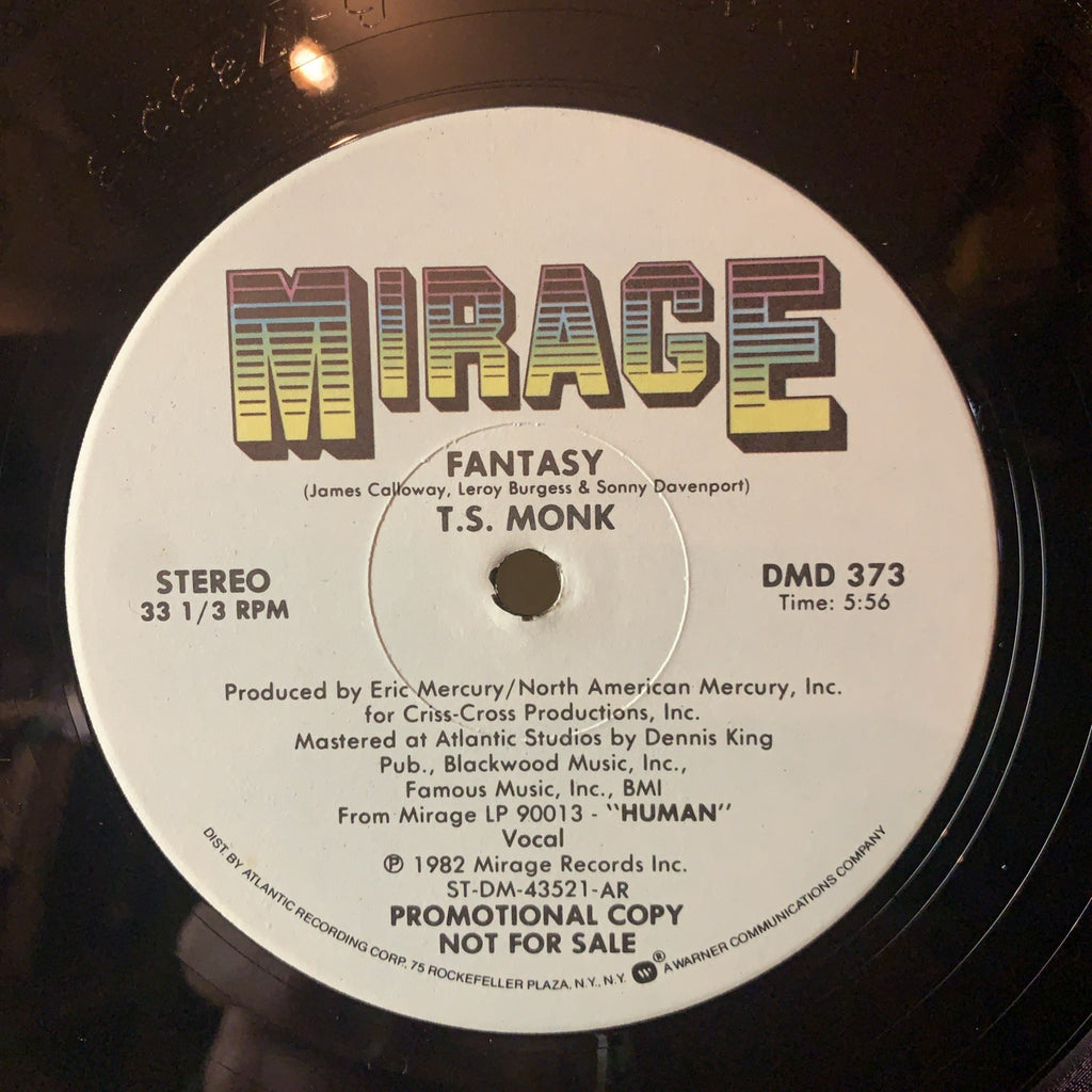 T.S. Monk – Fantasy -  Mirage (2) ‎– DMD 373 - 12” Promo - NEAR MINT+