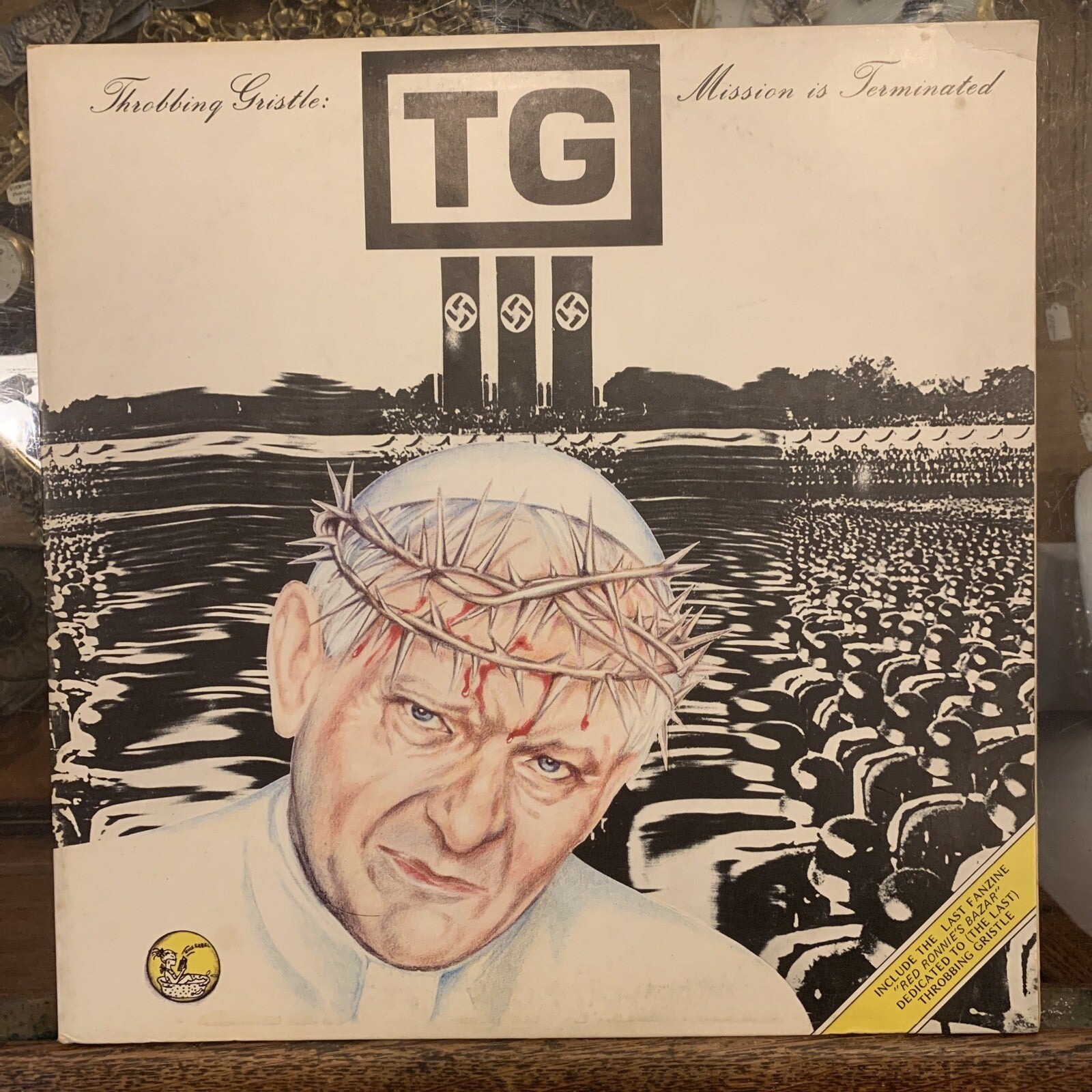 Throbbing Gristle Mission Is Terminated Italy 2LP Orig 1983 EX (missing Fanzine)