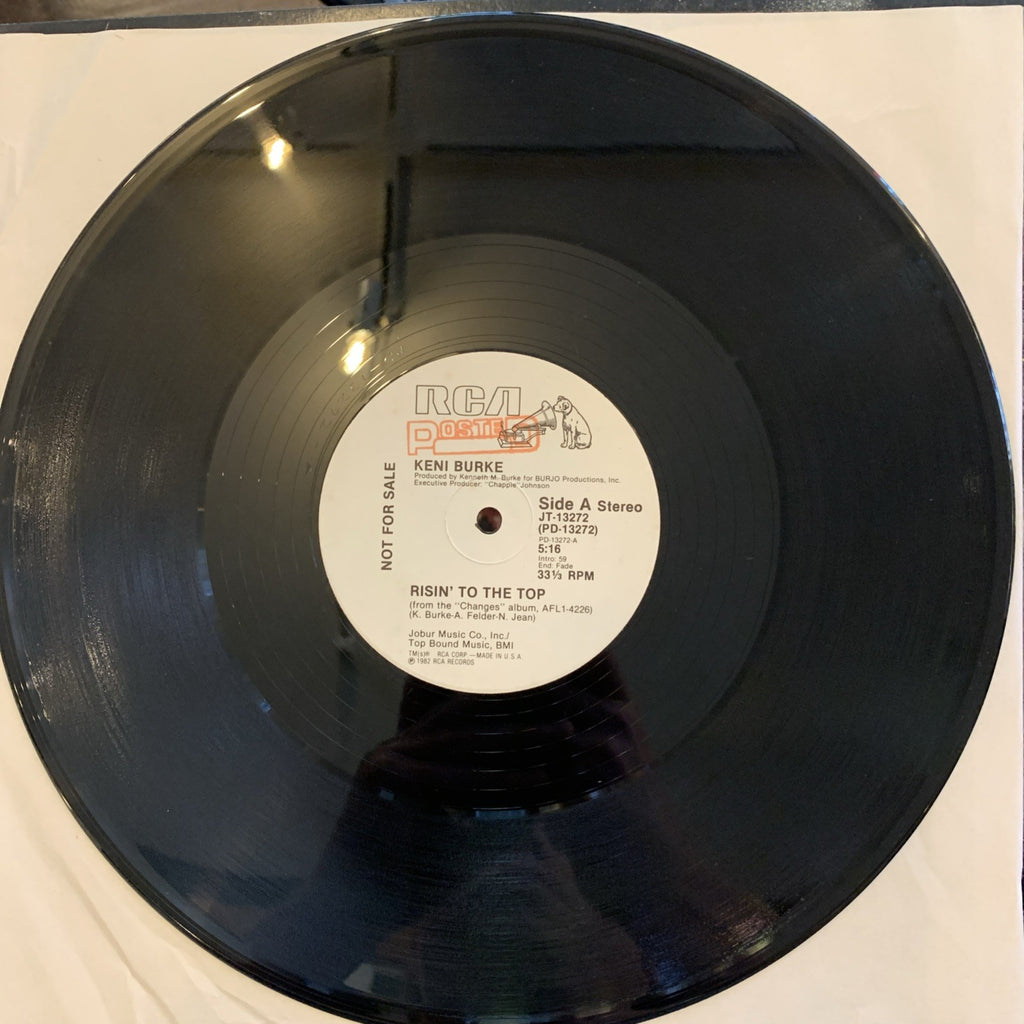 Keni Burke ‎– Risin' To The Top - RCA Jt-13272 - White Label Promo - Near Mint+
