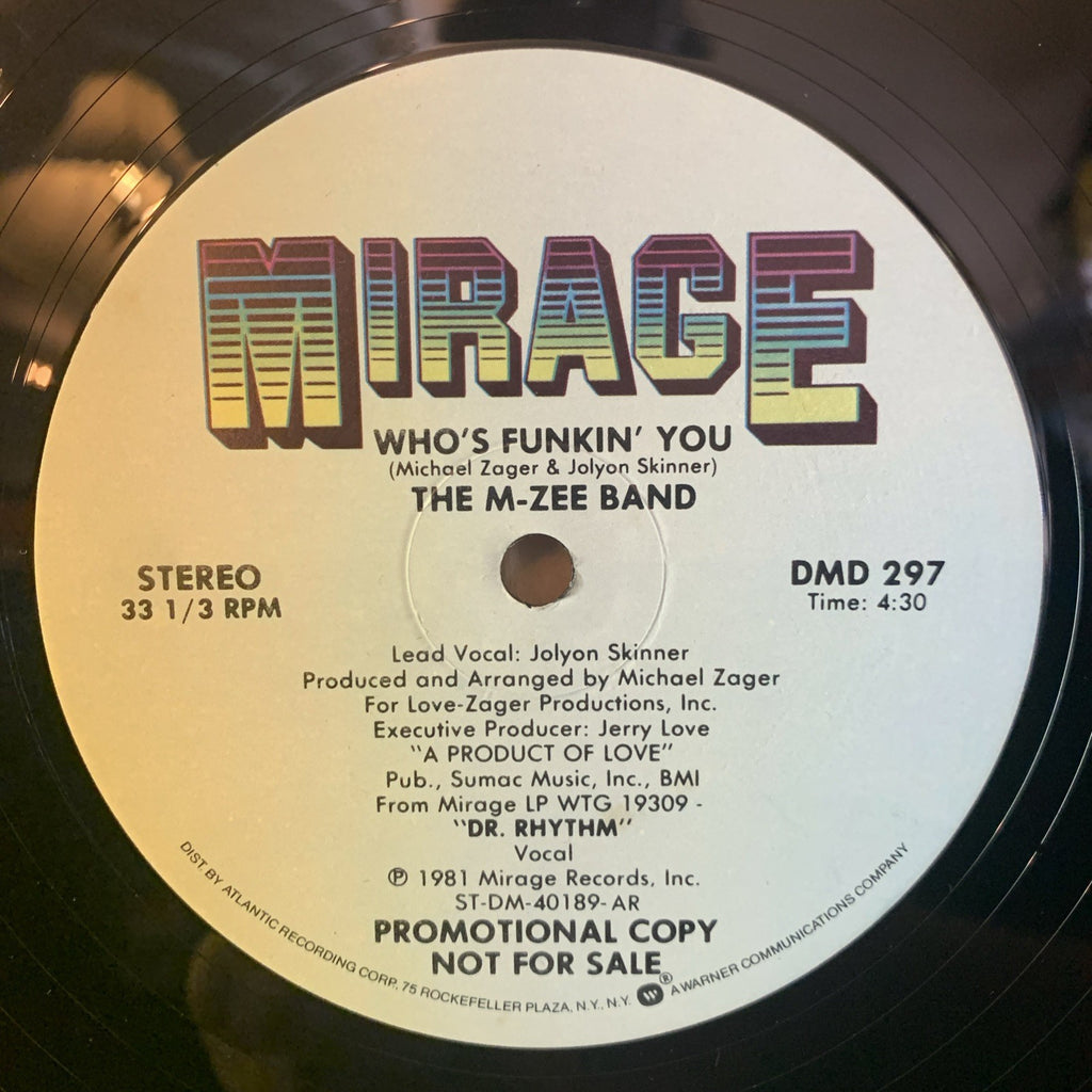 The M-Zee Band – Who's Funkin' You / Sure Shot - 12” Promo - NEAR MINT+