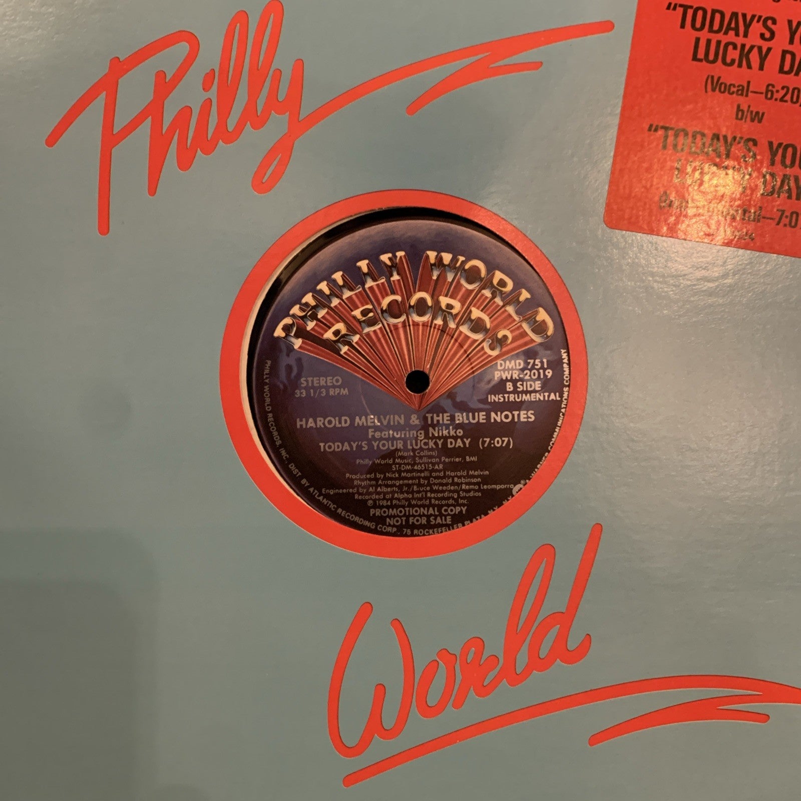 Harold Melvin & The Blue Notes* Featuring Nikko – Today's Your Lucky Day - NM+
