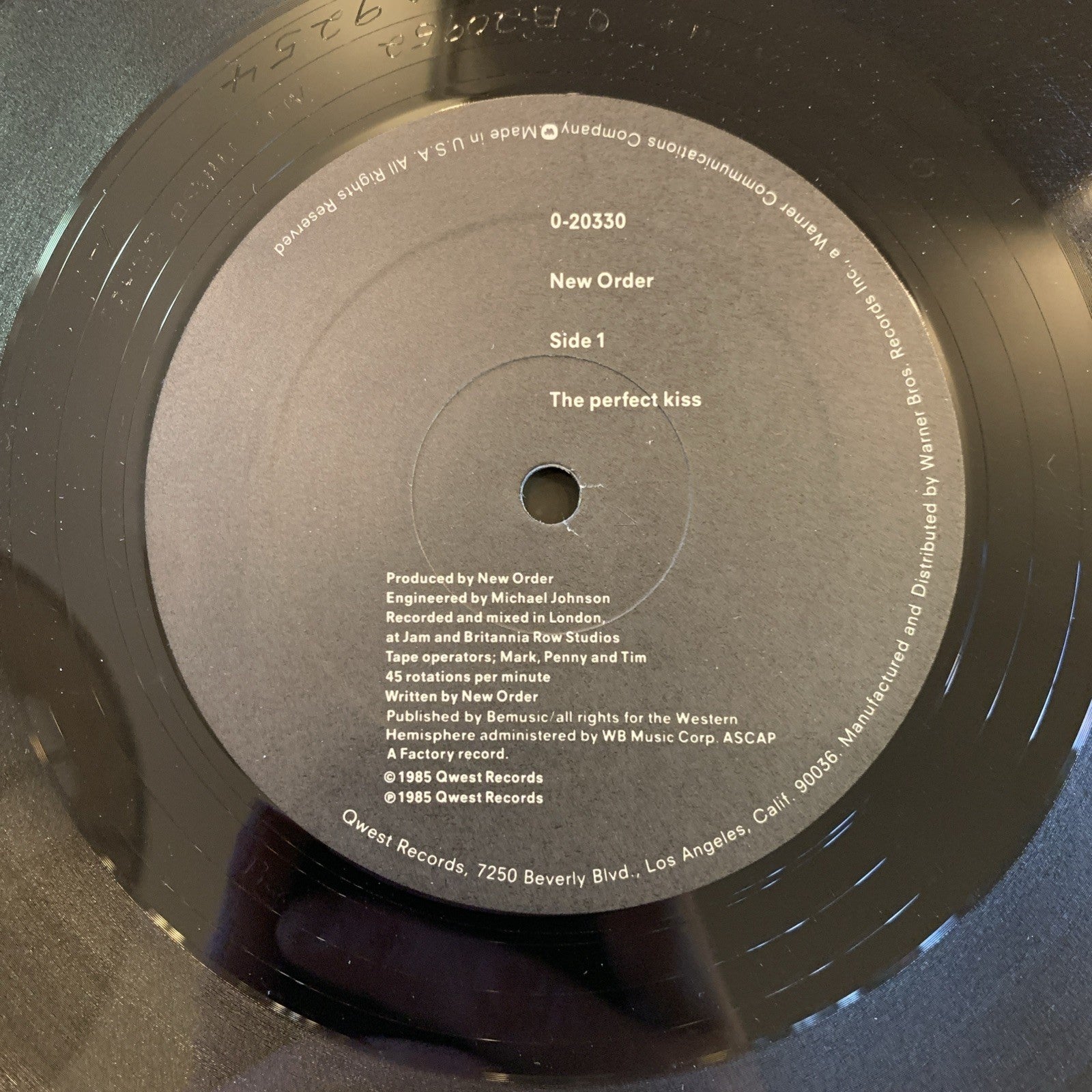 New Order – The Perfect Kiss - Qwest Records – 0-20330 - Gold Promo - Near Mint+