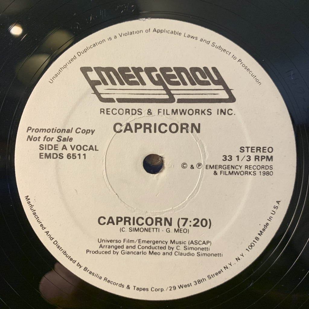 Capricorn – Capricorn Emergency Records – EMDS 6511 - 12” Promo - NEAR MINT+