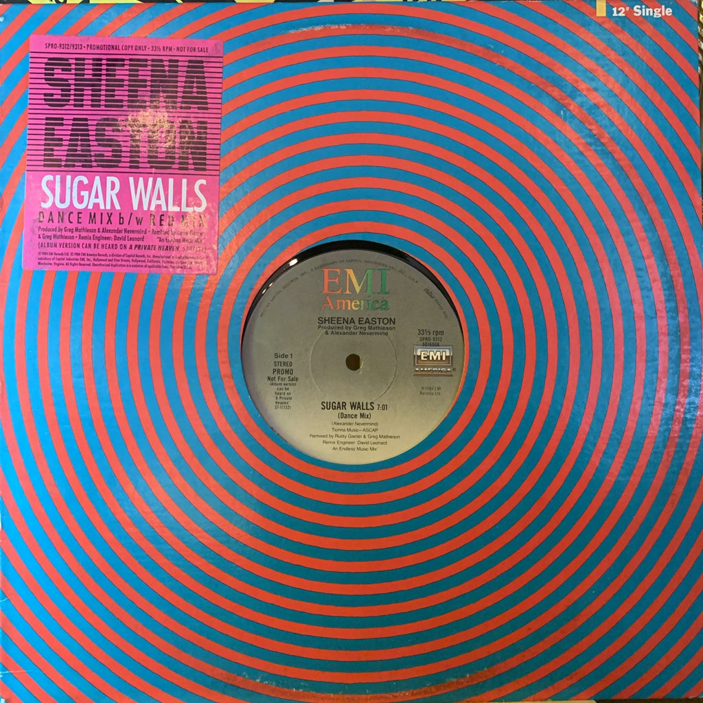 Sheena Easton – Sugar Walls - EMI America – SPRO-9312 - 12” Promo - NM(M-)