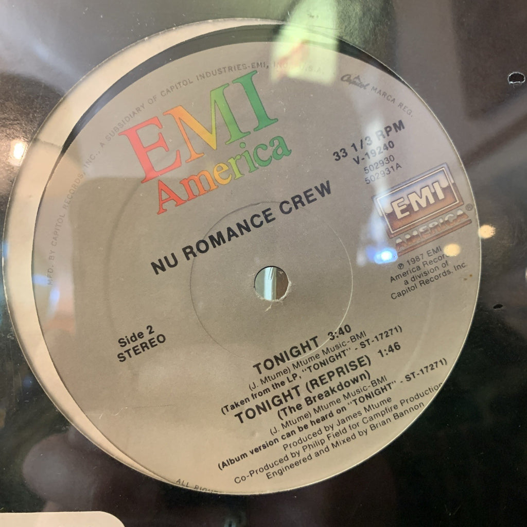 Nu Romance Crew ‎– Tonight - EMI America ‎– V-19240 - Hype - SEALED COPY!