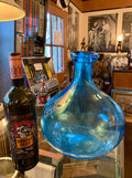 BLENKO MID-CENTURY MODERN BLUE HALF CRACKLE BOTTLE VASE