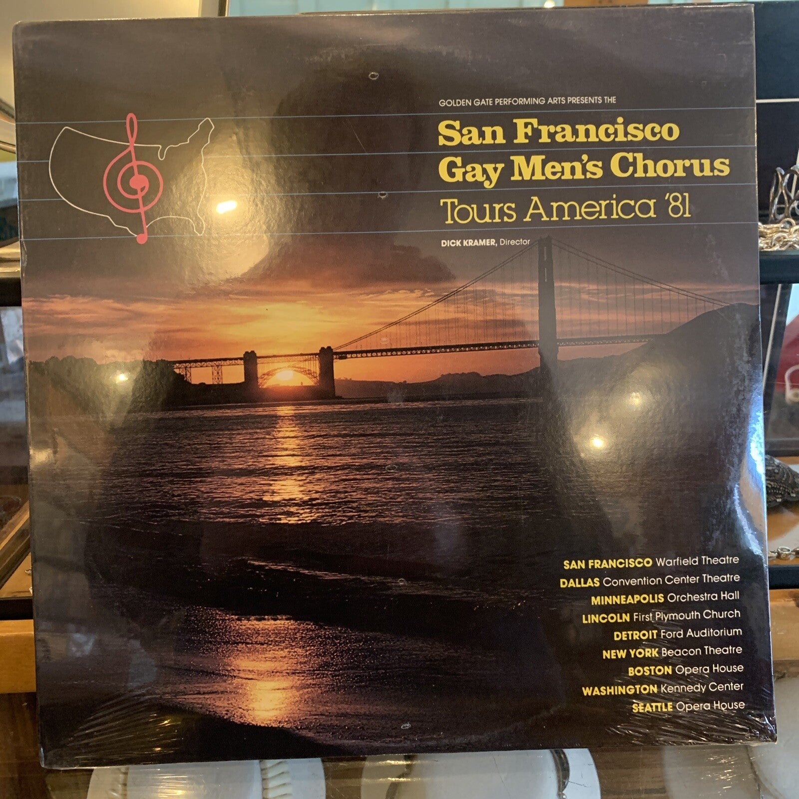 SAN FRANCISCO GAY MEN'S CHORUS TOURS AMERICA 81 DICK KRAMER CONDUCTOR LP VINYL