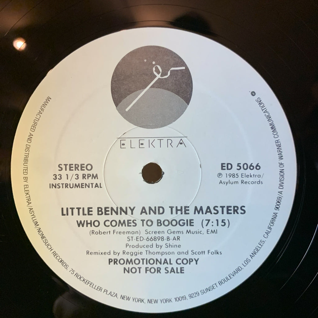 Little Benny And The Masters – Who Comes To Boogie - 12” Promo - NM/NM (M-)