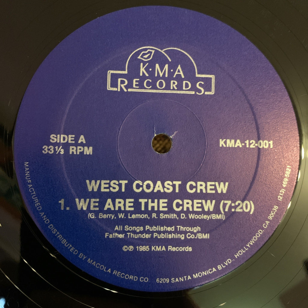 West Coast Crew – We Are The Crew -  KMA Records ‎– KMA-12-001 - NEAR MINT+