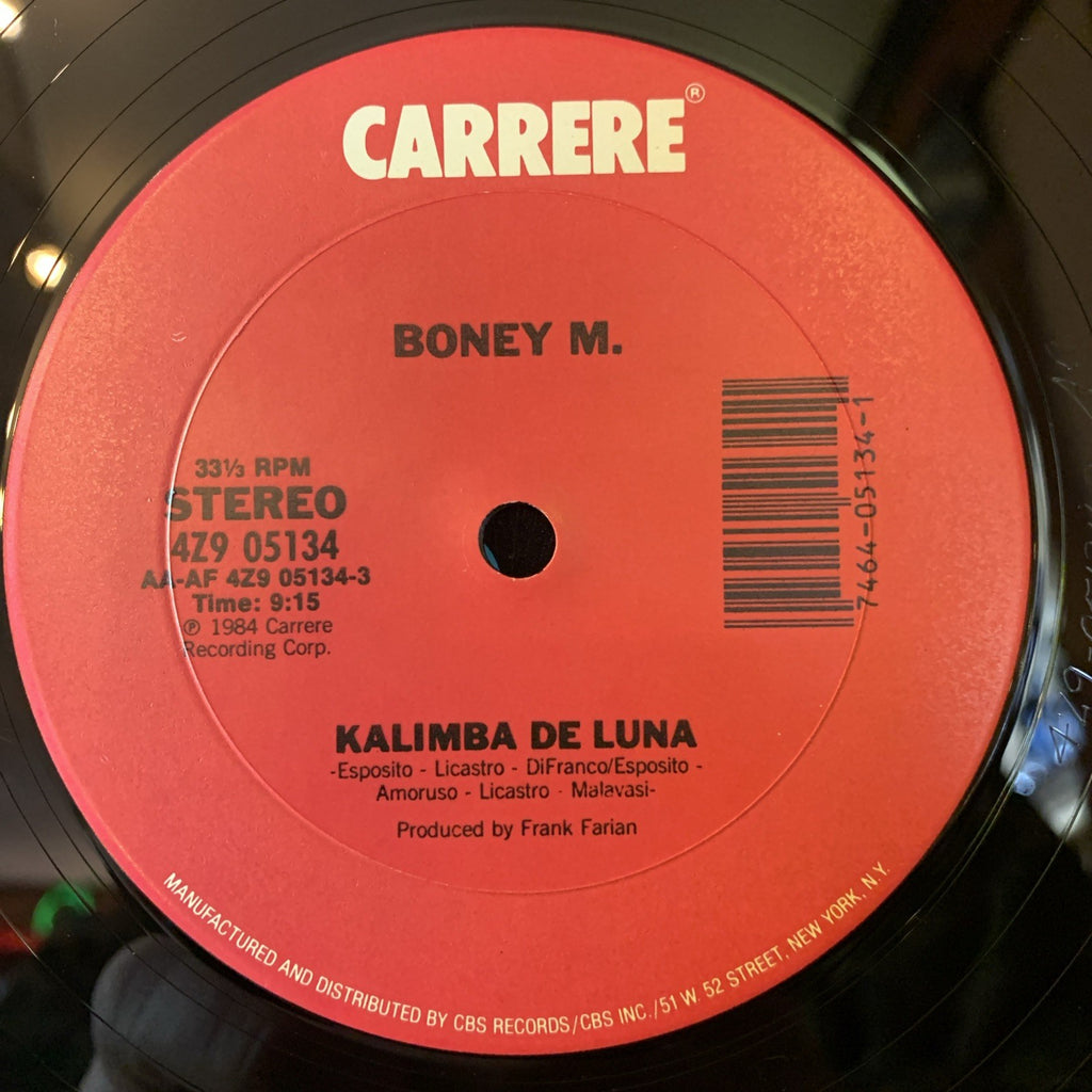 Boney M. – Kalimba De Luna (Club Mix) - Gold Stamp Promo - EX/NM