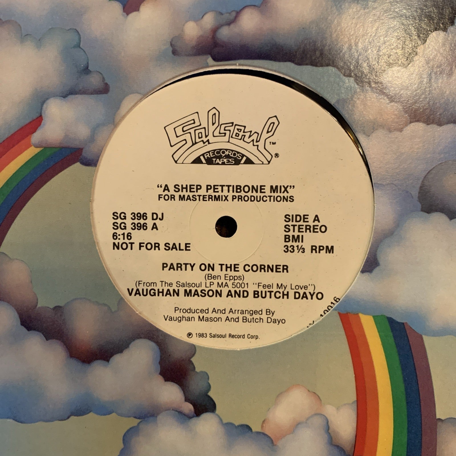 Vaughan Mason And Butch Dayo ‎– Party On The Corner - Salsoul - 12” Promo - NM+