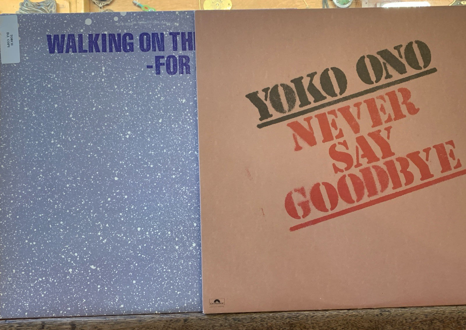 YOKO ONO  12" Walking On Thin Ice PROMO  w/ Lyrics - Never Say Goodbye PROM0
