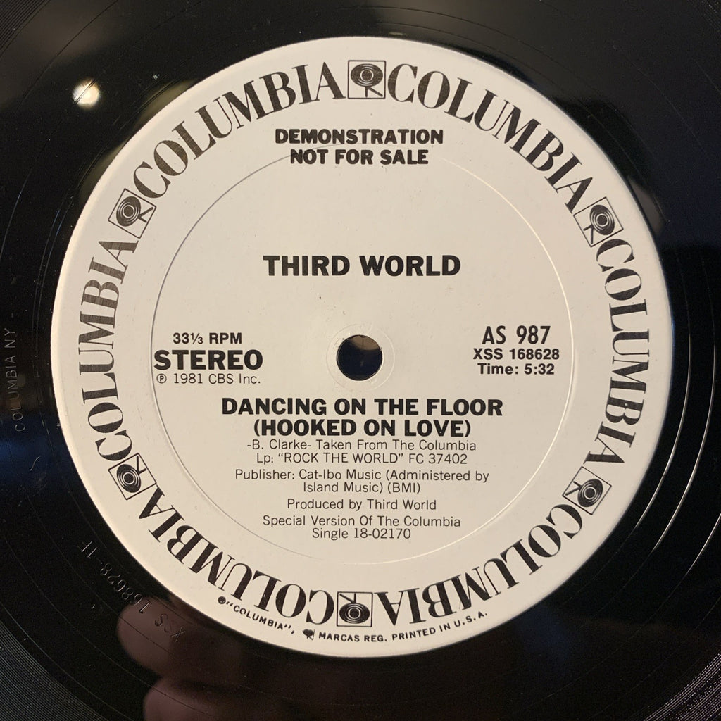 Third World ‎– Dancing On The Floor (Hooked On Love) - 12” White Label Promo NM+