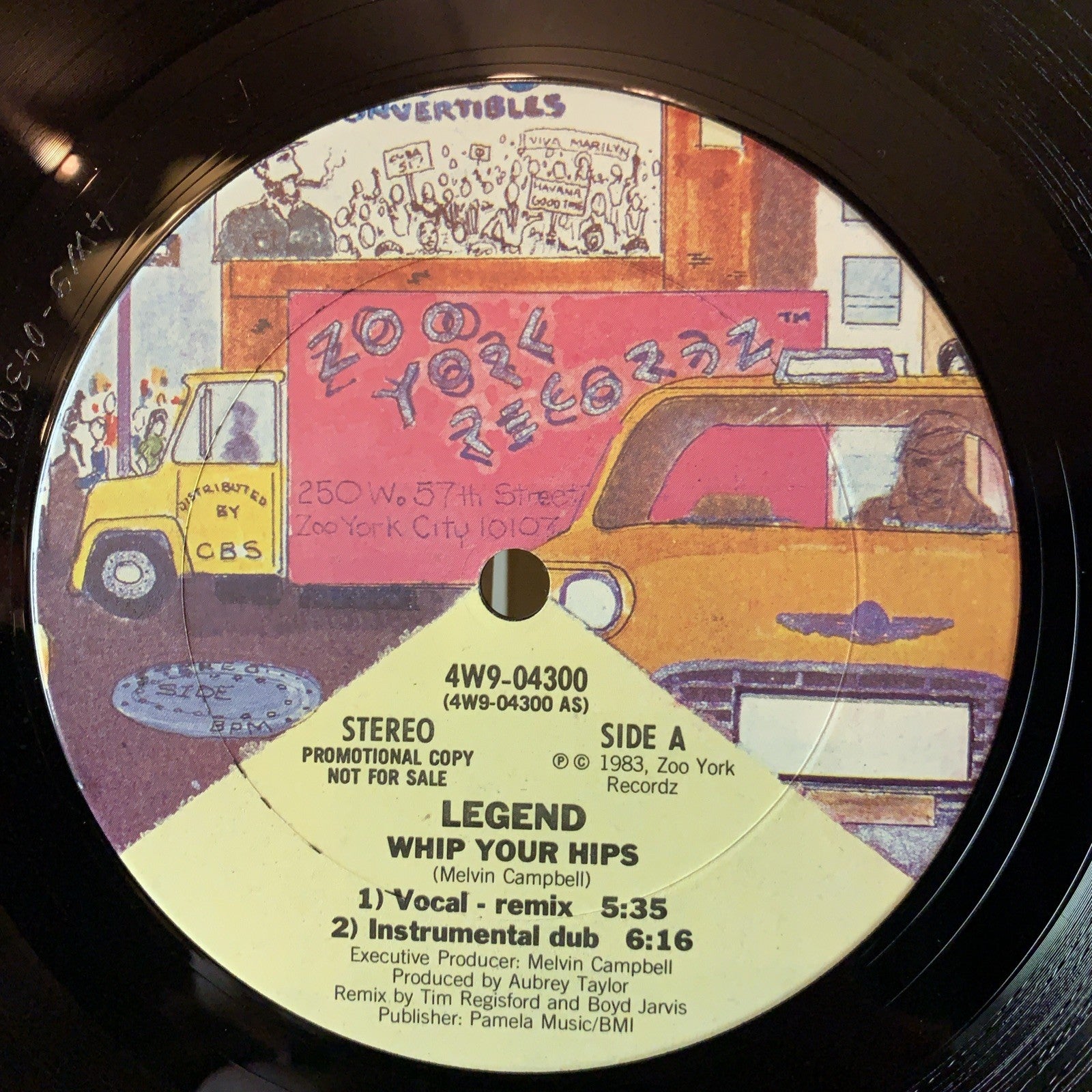 Legend – Whip Your Hips - Zoo York Recordz – 4W9-04300 - 12” Promo - NM (M-)