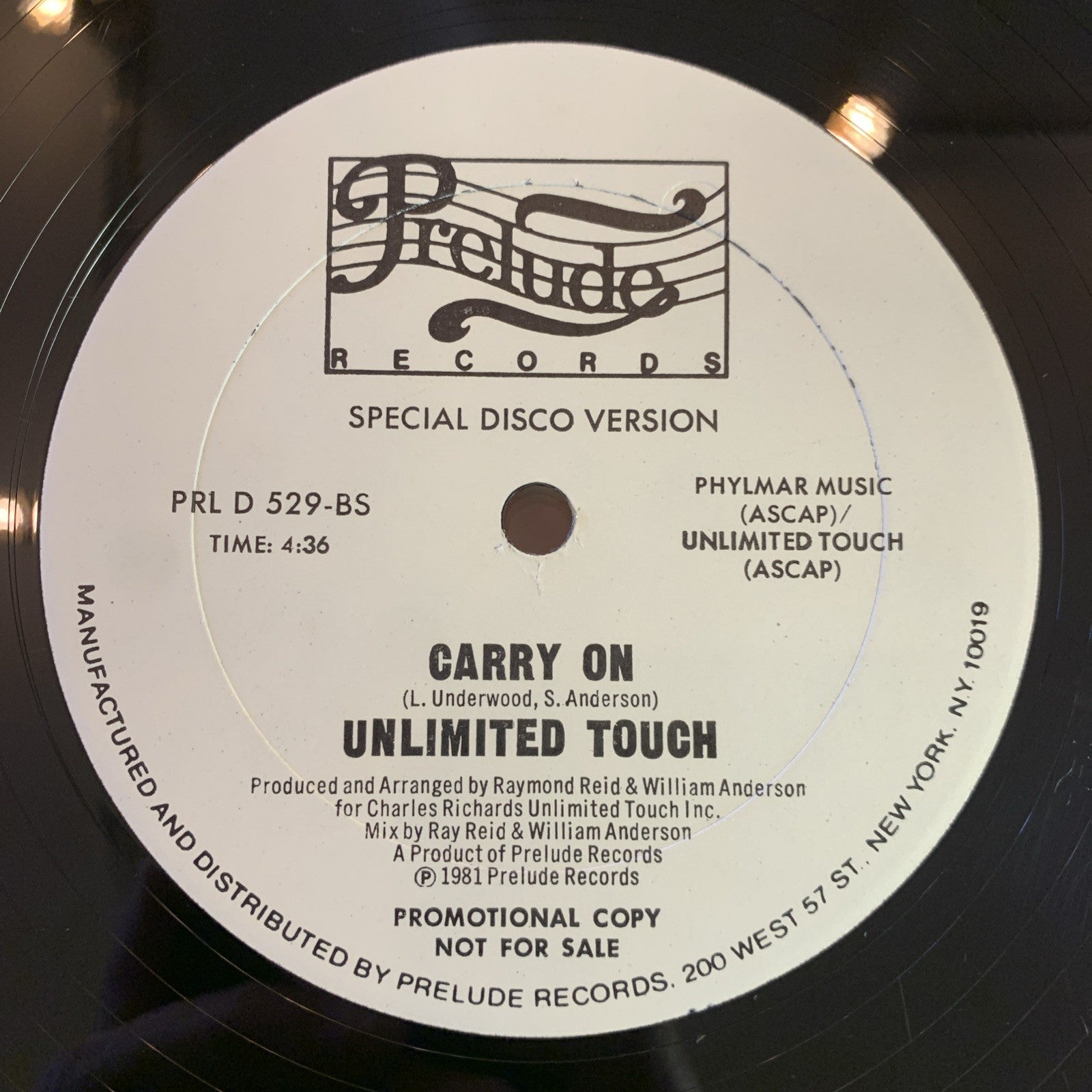Unlimited Touch ‎– Searching To Find The One -  Prelude Records ‎- 12” Promo