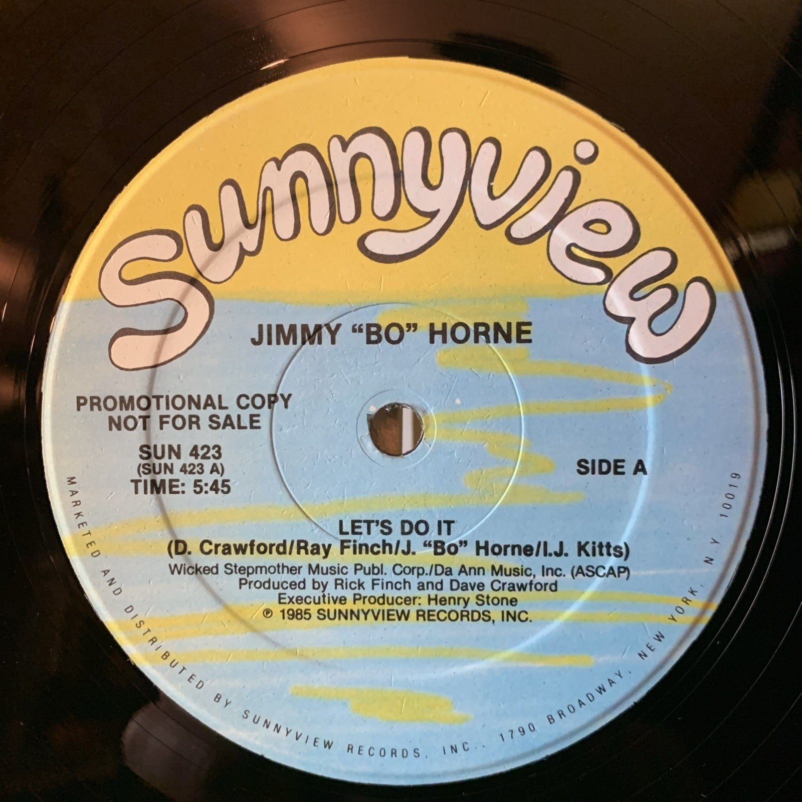 Jimmy "Bo" Horne – Let's Do It - Sunnyview – SUN 423 - 12” Promo - NM (M-)