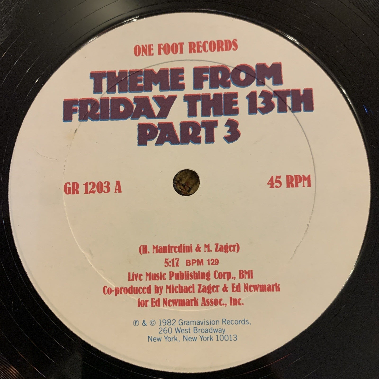 Hot Ice – Theme From Friday The 13th Part 3 / Rock Bottom - NEAR MINT+