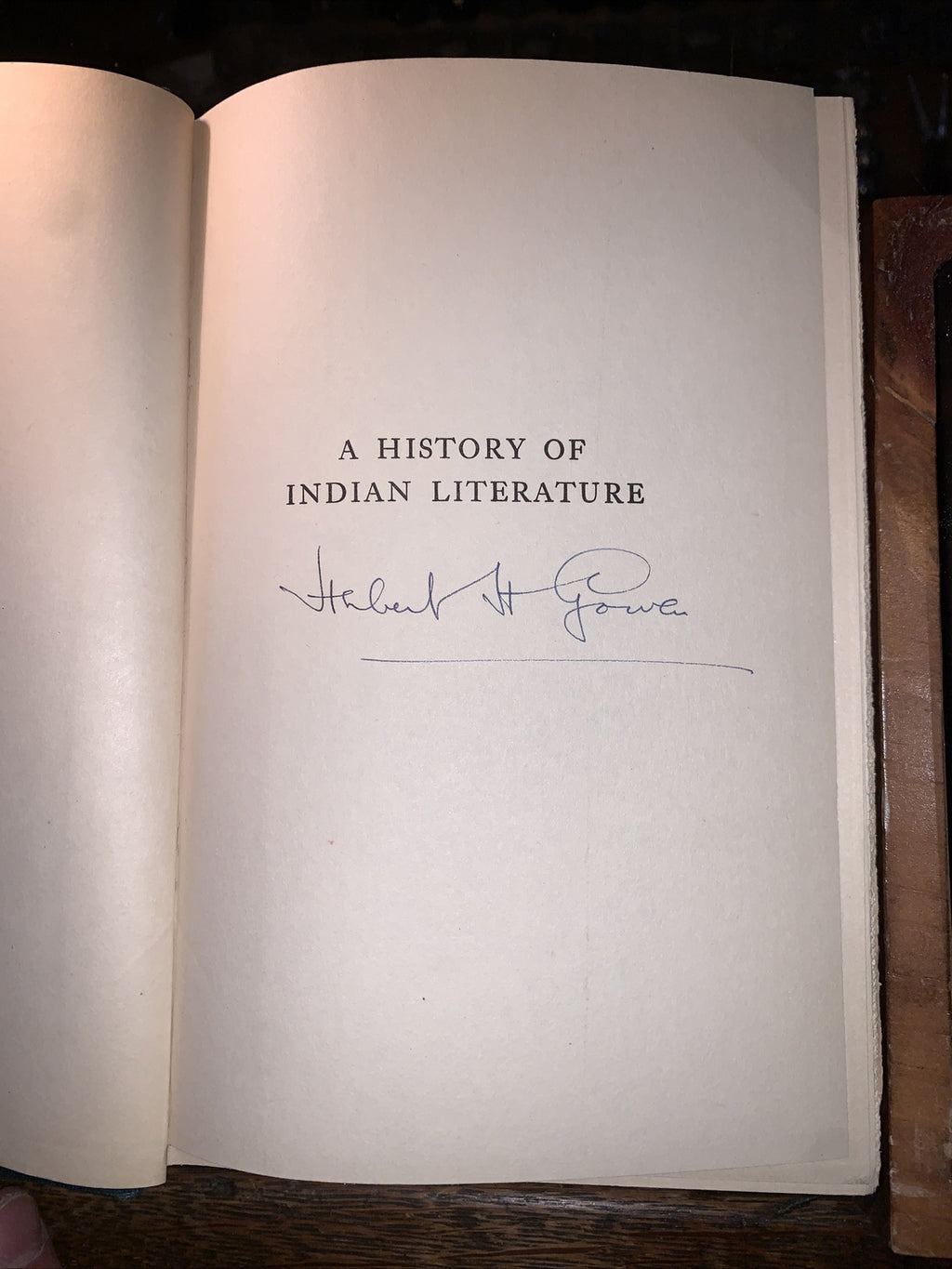 A History of Indian Literature From Vedic Times to the Present Day Signed 1st Ed