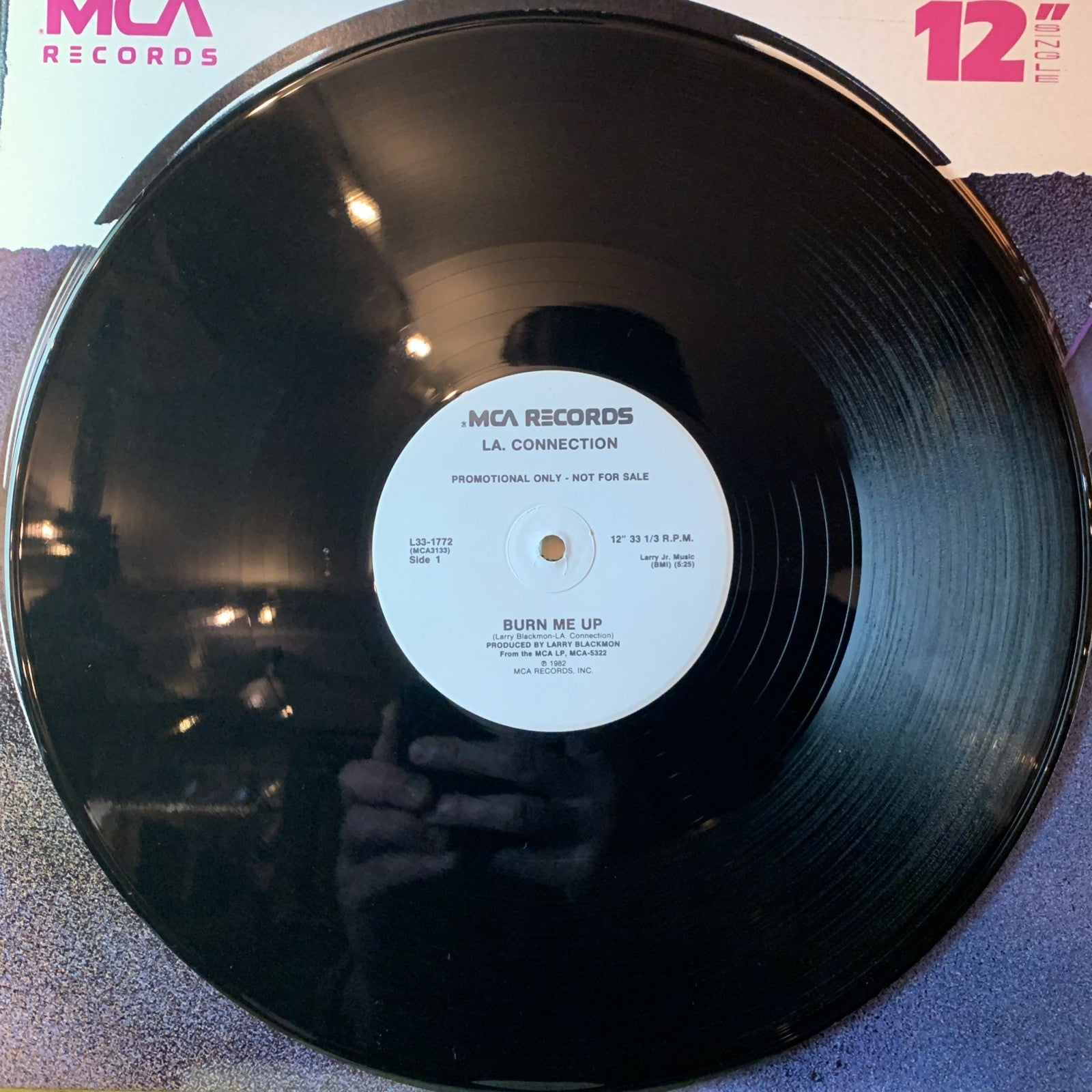 LA. Connection ‎– Burn Me Up / Promise Me - MCA Records - 12” Promo - EX