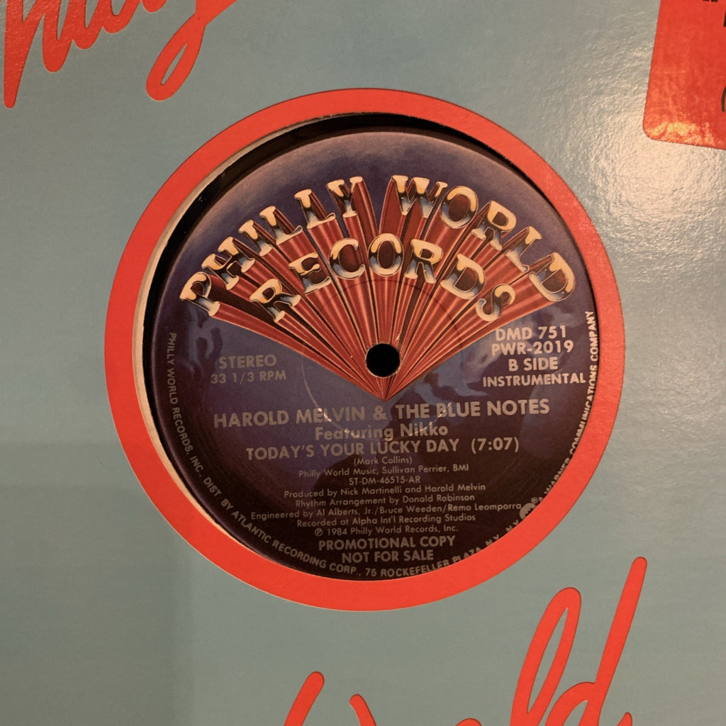 Harold Melvin & The Blue Notes* Featuring Nikko – Today's Your Lucky Day - NM+