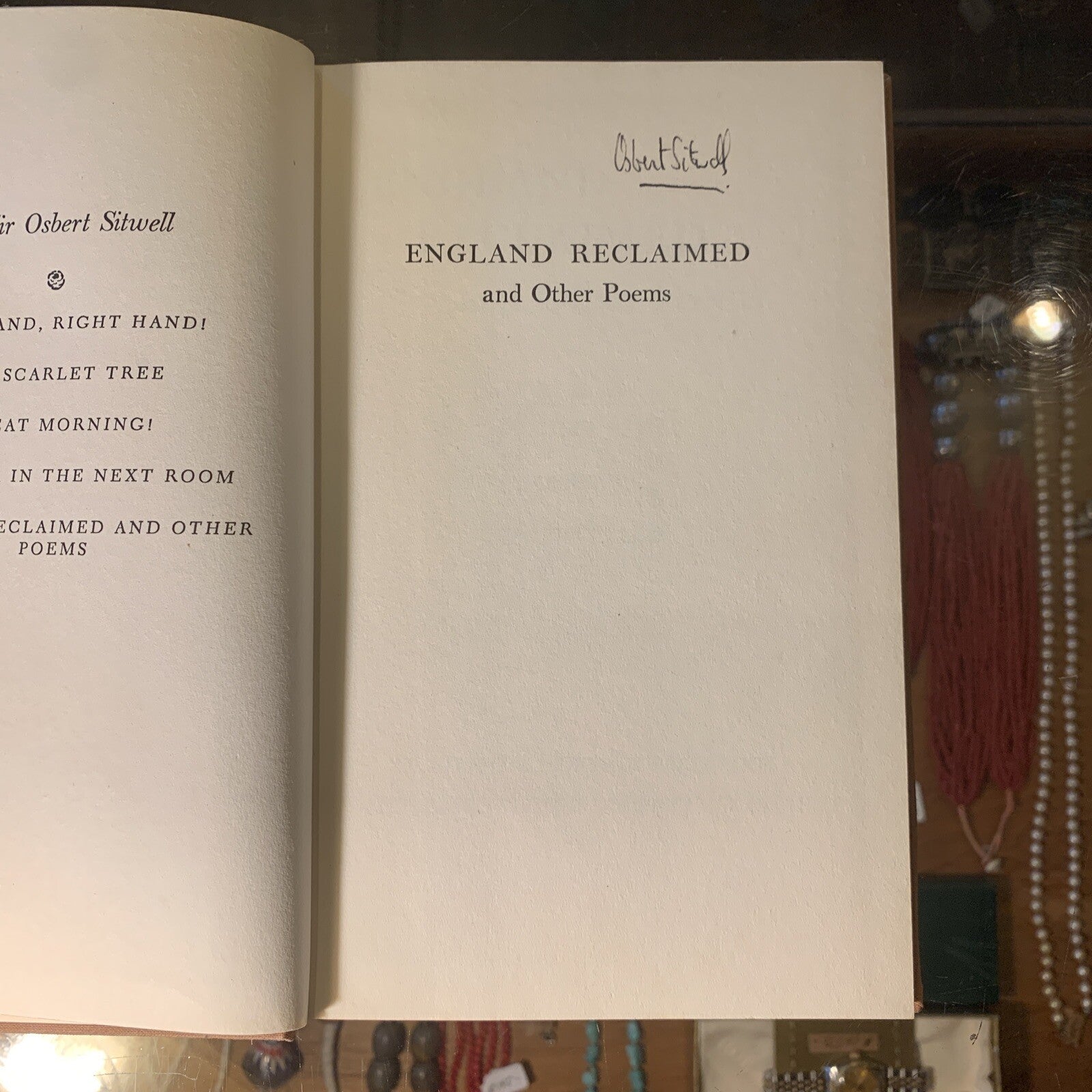 England Reclaimed and Other Poems Sir Robert Sitwell Signed First Edition 1949