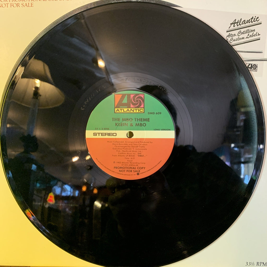 Klein & MBO – The MBO Theme - Atlantic – DMD 609 - 12” Promo - NEAR MINT