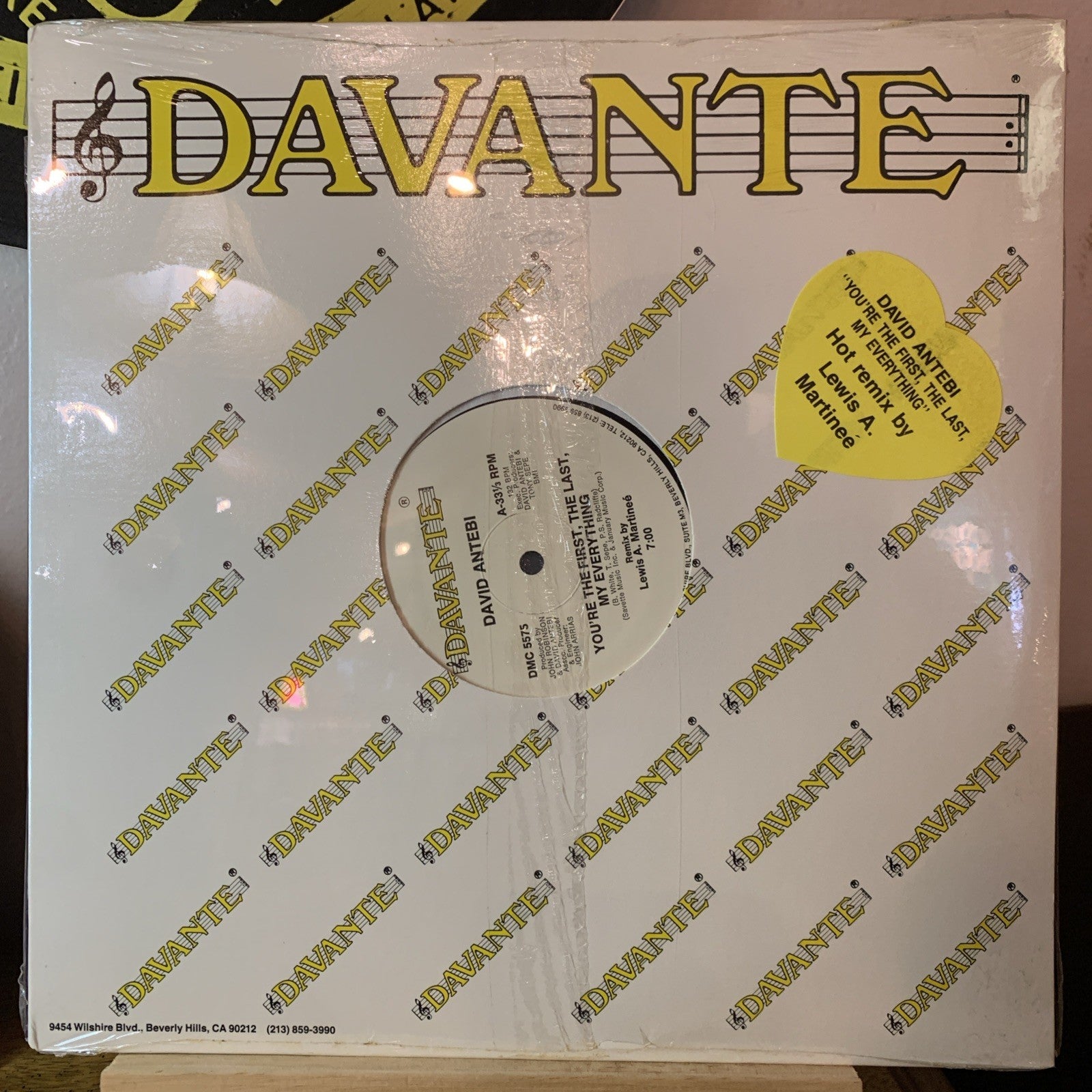 David Antebi ‎– You're The First, The Last, My Everything -  Hype! ‎– SEALED
