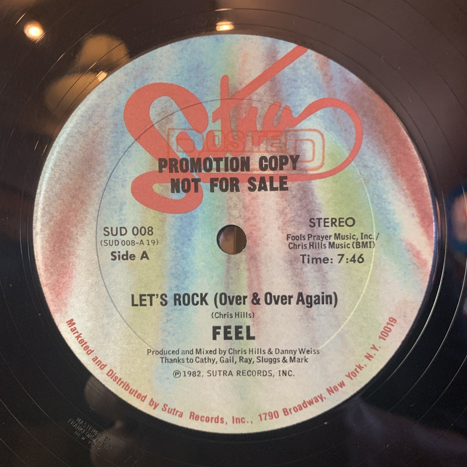 Feel – Let's Rock (Over & Over Again) - Sutra Records – SUD 008 - 12” Promo - NM