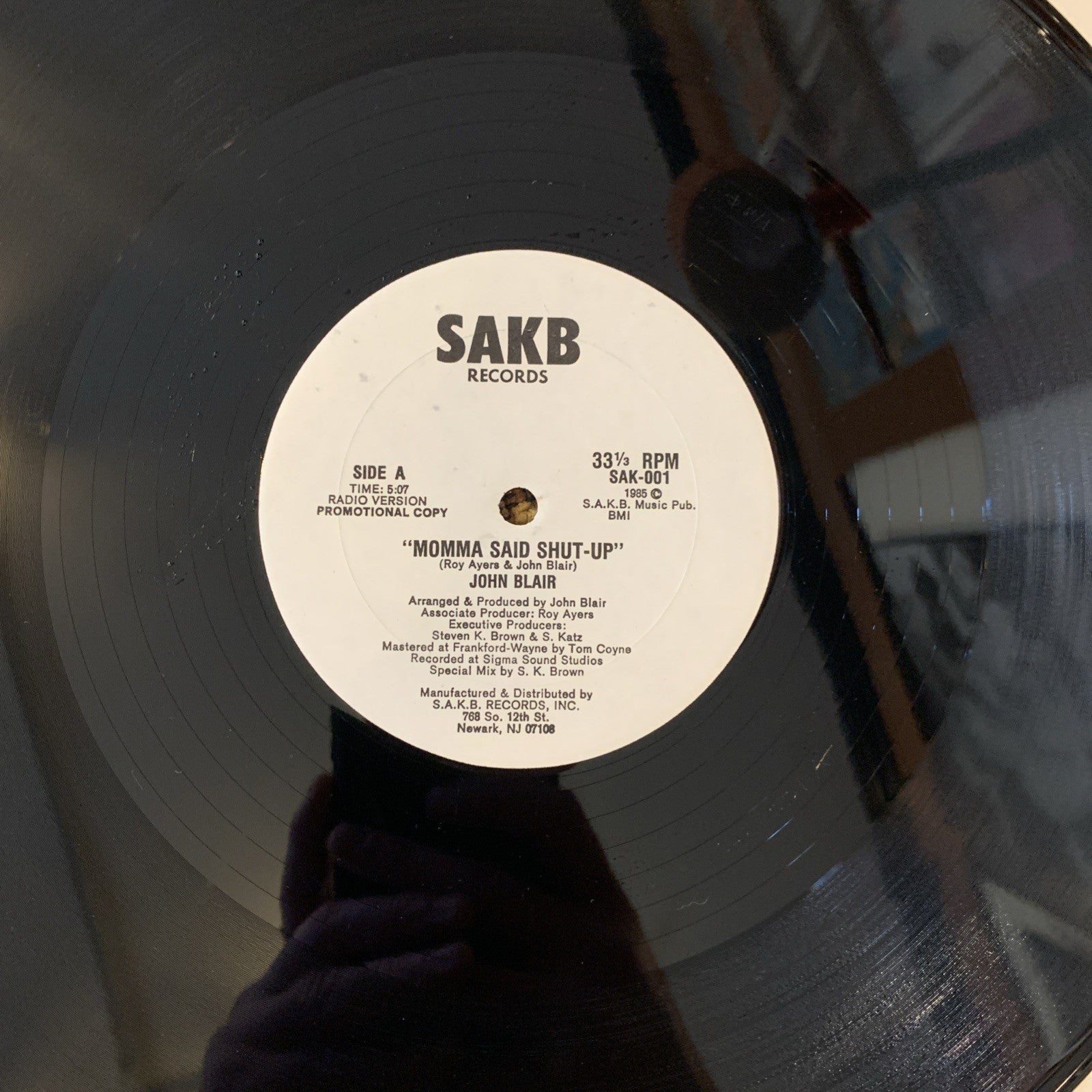 John Blair – Momma Said Shut-Up - Sakb Records SAK-001 - 12” Promo NEAR MINT+