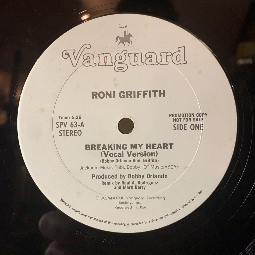Roni Griffith – Breaking My Heart - Vanguard – SPV 63 - 12” Promo - NM (M-)