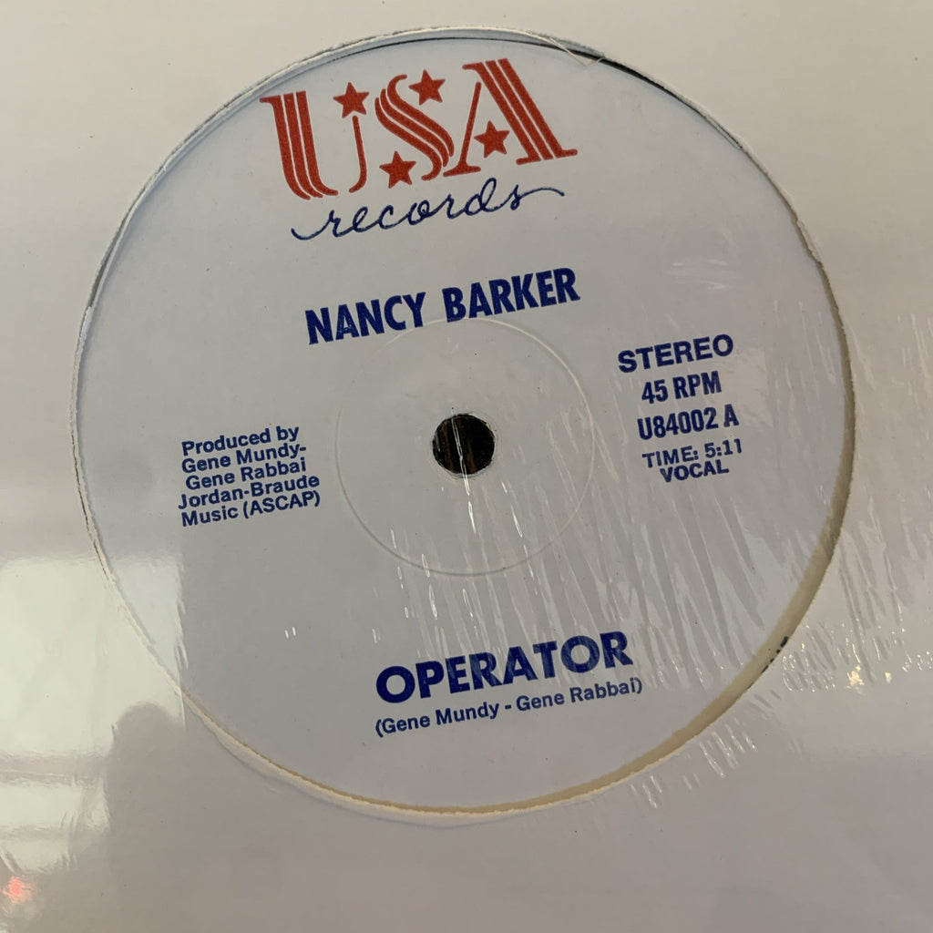 Nancy Barker - Operator - 12” SINGLE Vinyl Record Album - Sealed + Hype Sticker