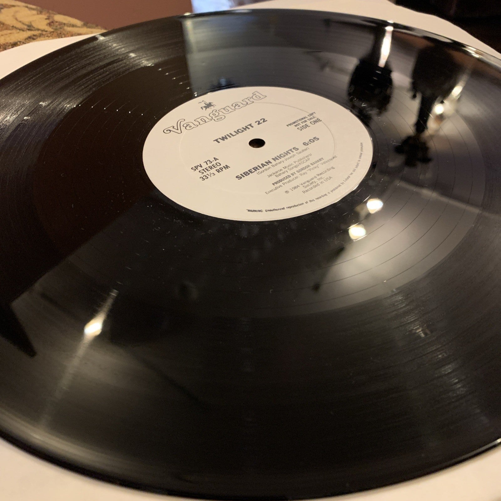 Twilight 22 ‎– Siberian Nights -  Vanguard ‎– SPV 73 - 12” WL Promo - NEAR MINT+