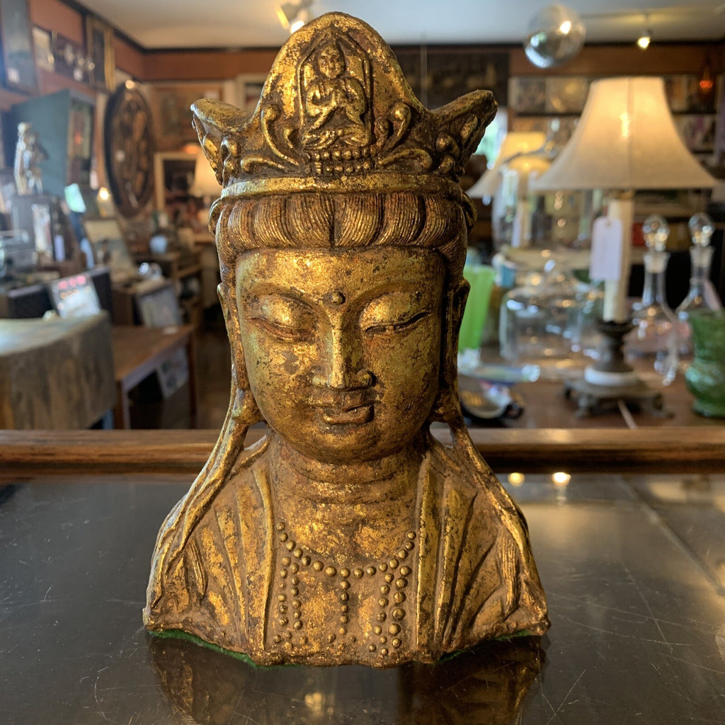 Pair Of Early 20th Century 8” Cast Iron Buddha Statues