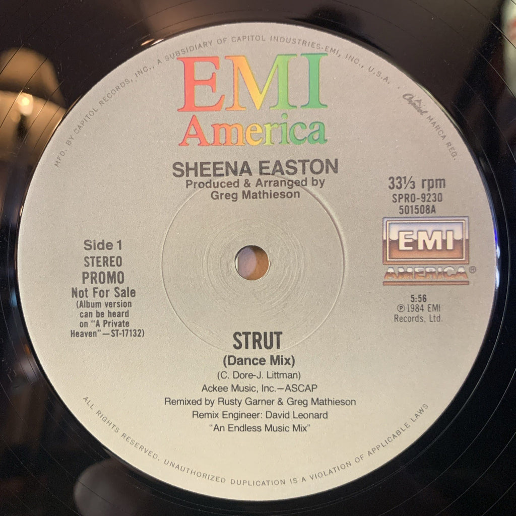 Sheena Easton – Strut - EMI America – SPRO-9230 - 12” Promo - NM(M-)