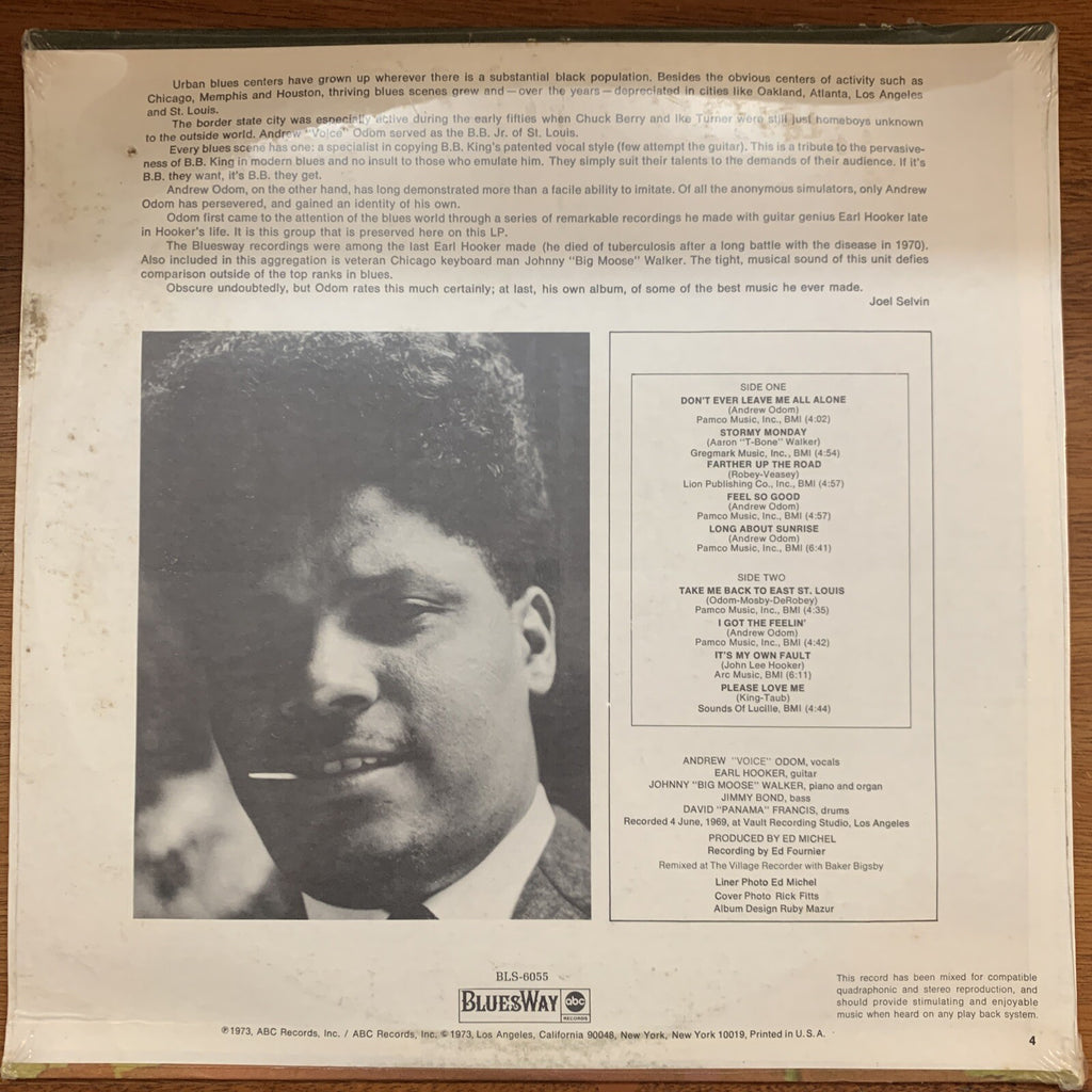 ANDREW “voice” ODOM - farther on down the road - SEALED LP