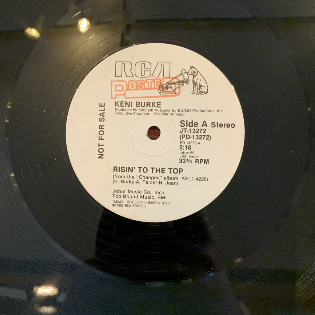 Keni Burke ‎– Risin' To The Top - RCA Jt-13272 - White Label Promo - Near Mint+