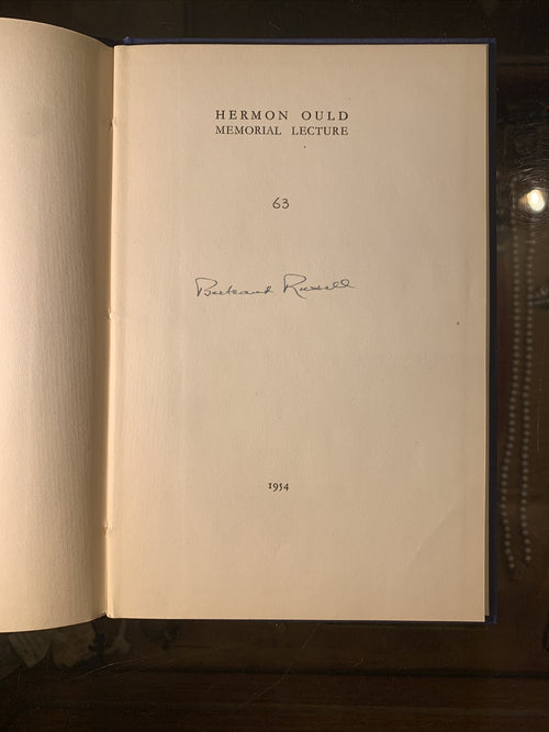 Bertrand Russell - History As An Art - SIGNED COPY  (1954)