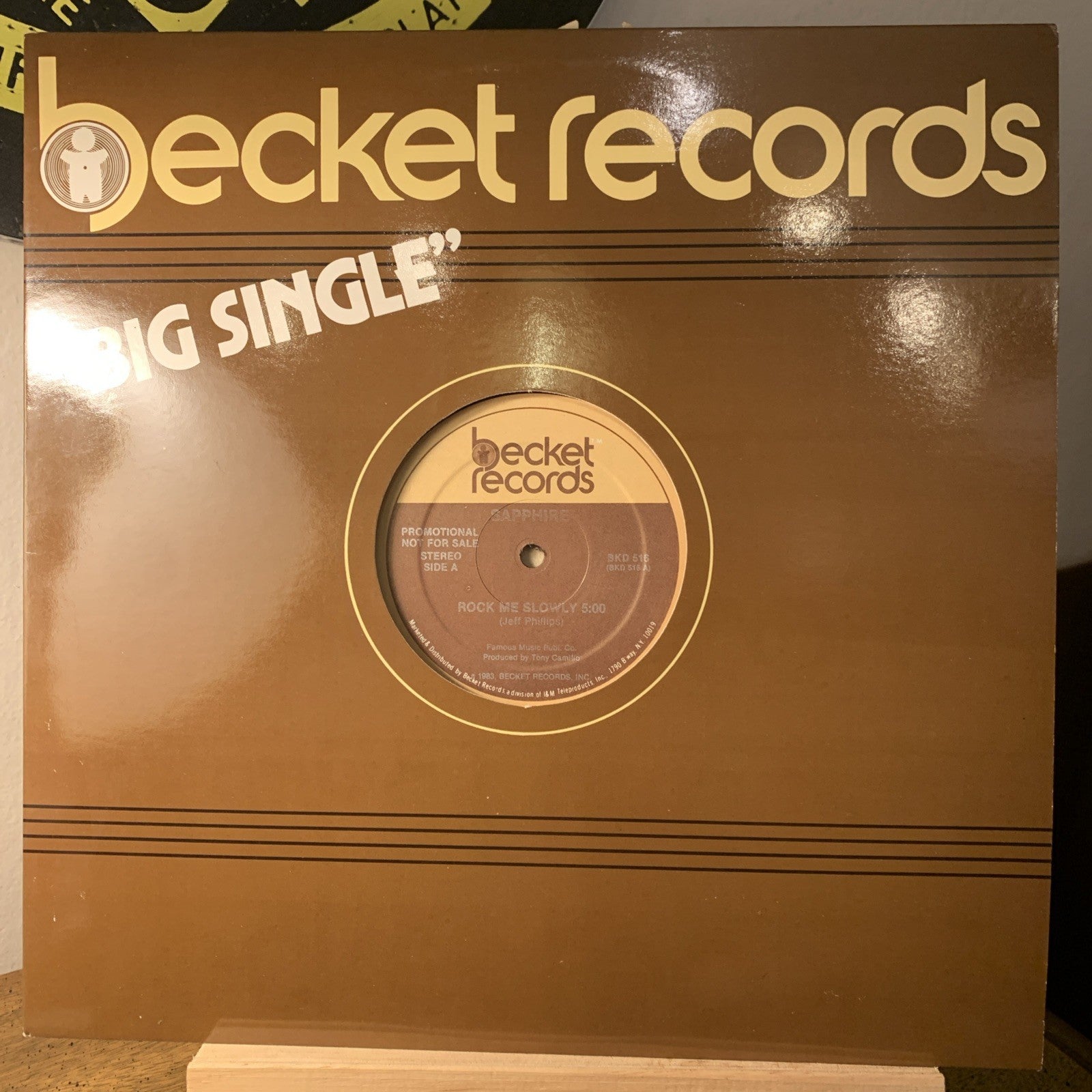 Sapphire – Rock Me Slowly / Make Love To The Music - 12” Promo - NEAR MINT+