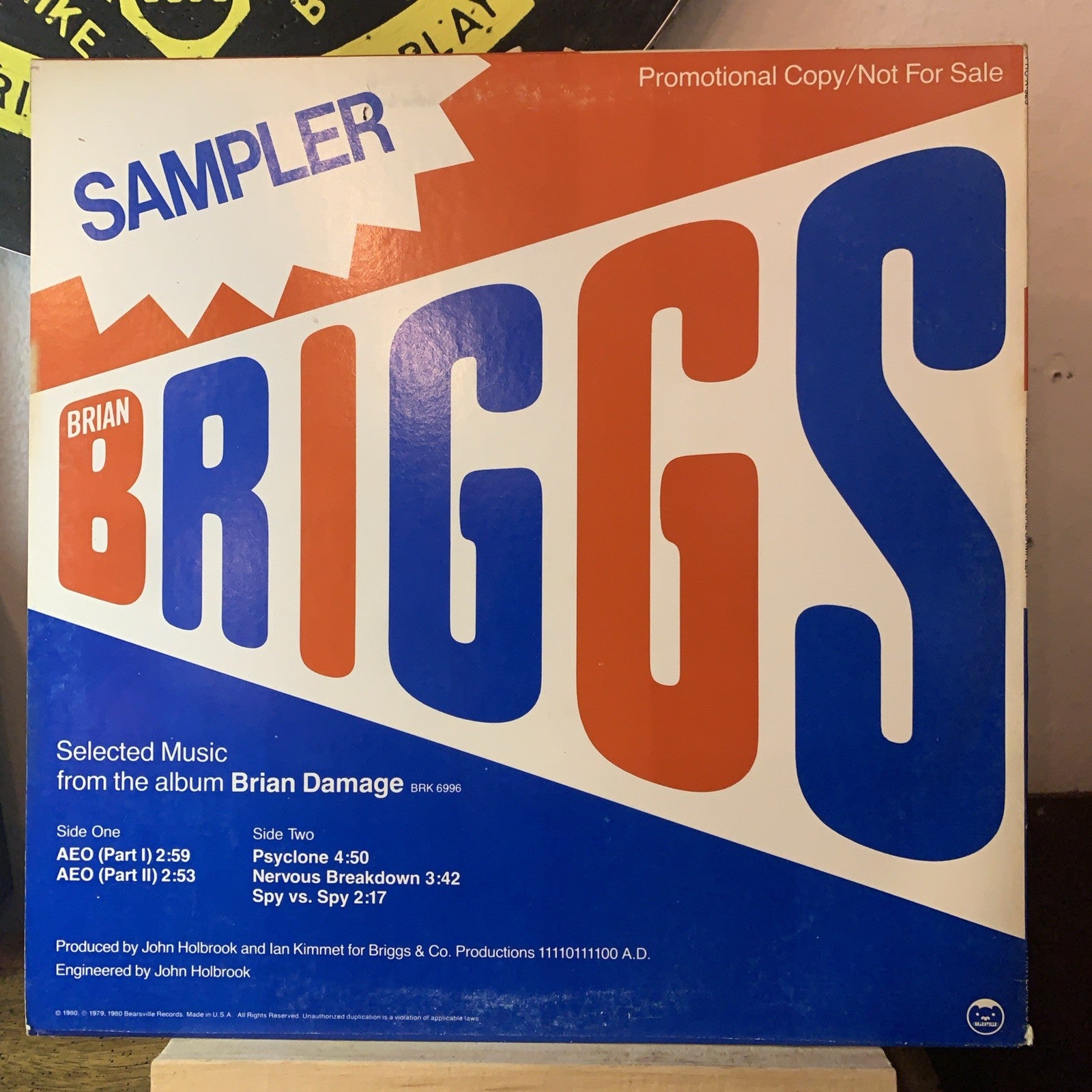 Brian Briggs ‎– Special Sampler (Selected Music From Brian Damage) - PROMO - NM