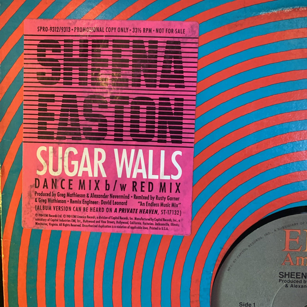 Sheena Easton – Sugar Walls - EMI America – SPRO-9312 - 12” Promo - NM(M-)