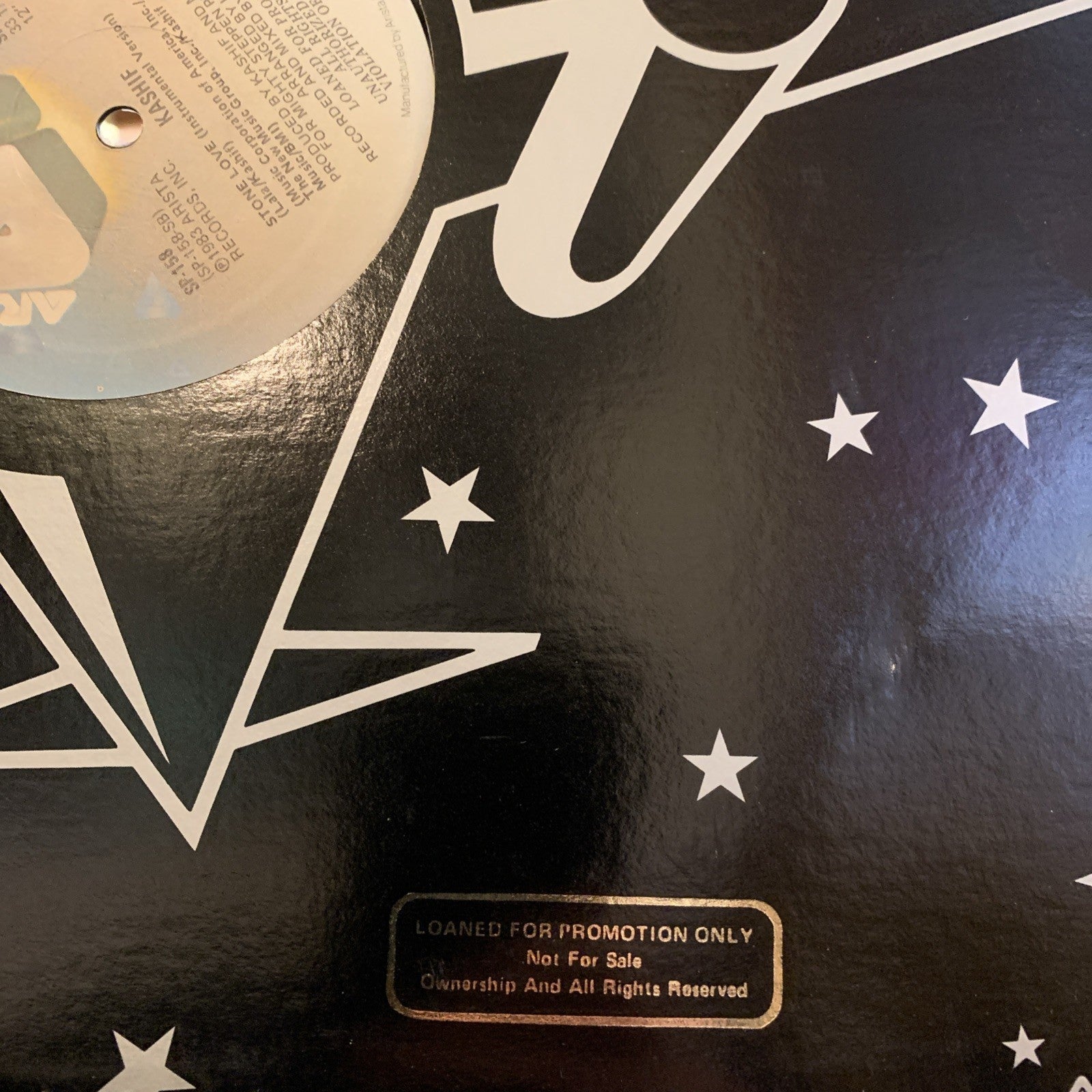 Kashif – Stone Love - Arista – SP-158 - Gold Promo - Hype Sticker - NEAR MINT+