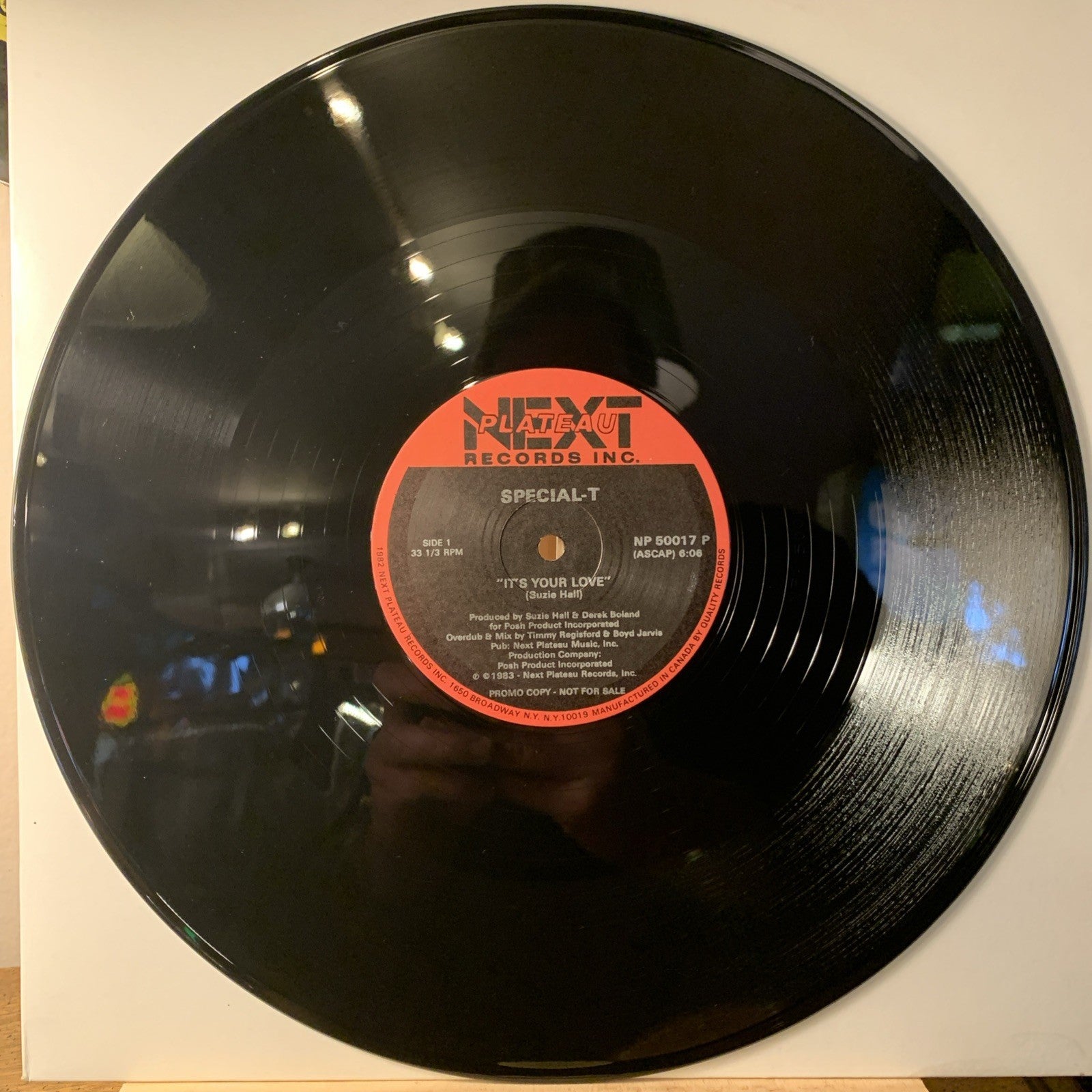 Special-T ‎– It's Your Love - Next Plateau Records Inc. ‎– 12” Promo - NEAR MINT