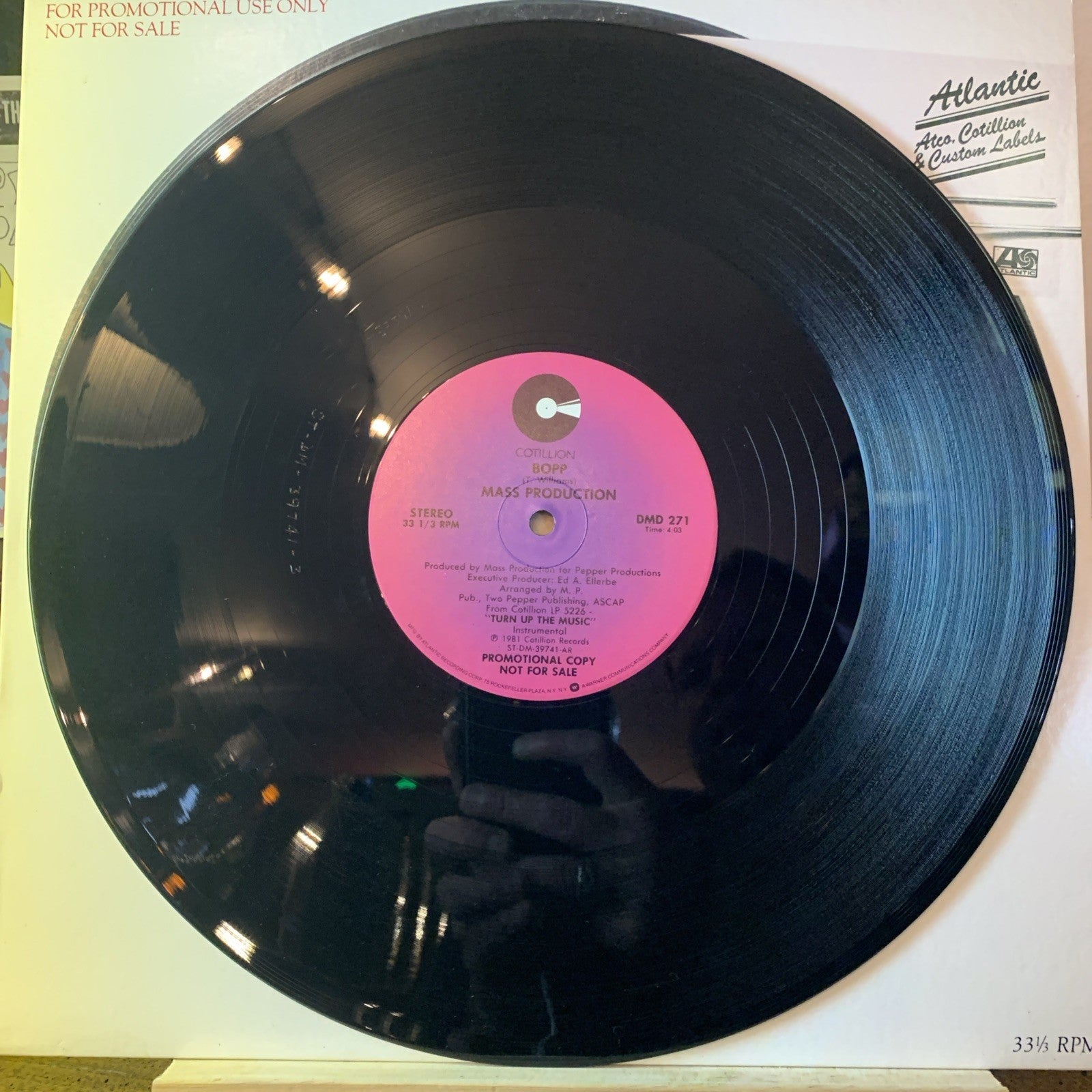 Mass Production ‎– Turn Up The Music / Bopp - DMD 271 - 12” Promo - EX/NM