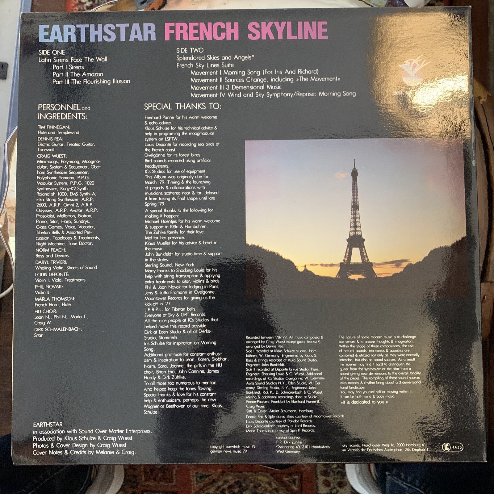 Earthstar - French Skyline - German 1st Sky Press - EX+/NM+ Top Copy