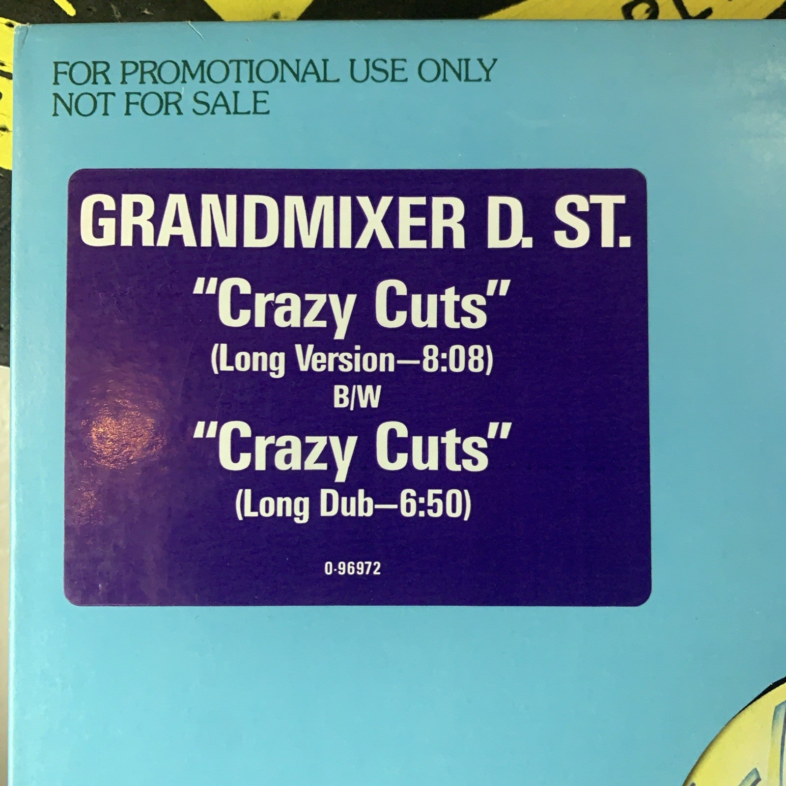 Grandmixer D. ST. – Crazy Cuts - Island Records – DMD 695 - 12” Promo - NM (M-)