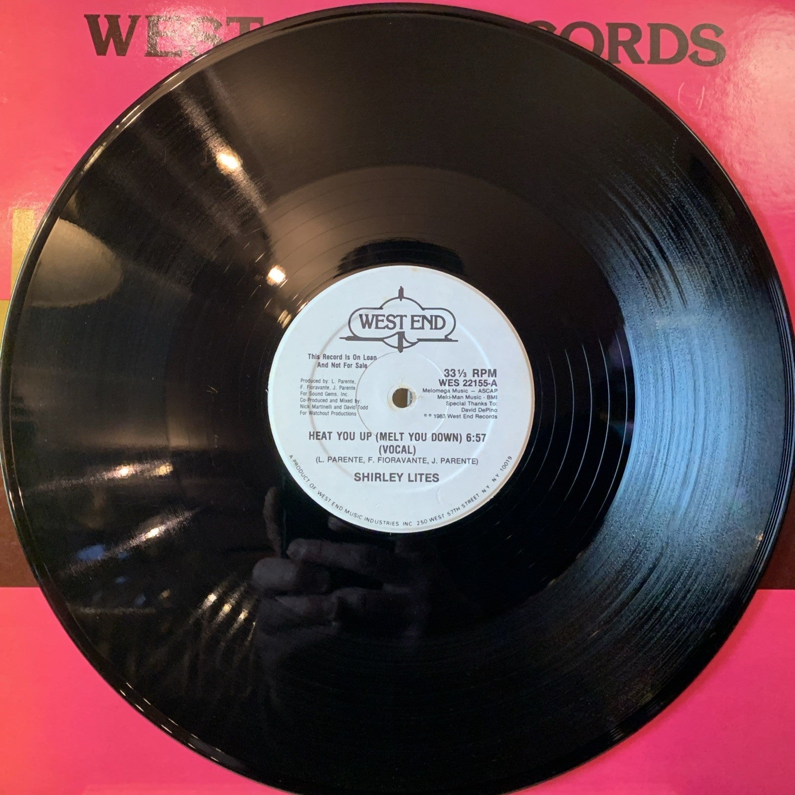 Shirley Lites ‎– Heat You Up (Melt You Down) -  West End Records ‎– 12” Promo EX